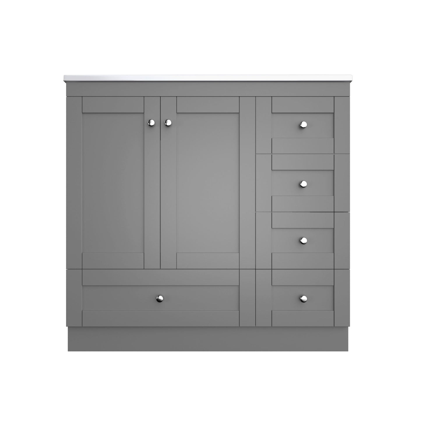 Shaker Free Standing Bathroom Vanity Cabinet With Sink, Soft Close Drawers, Soft Close Doors