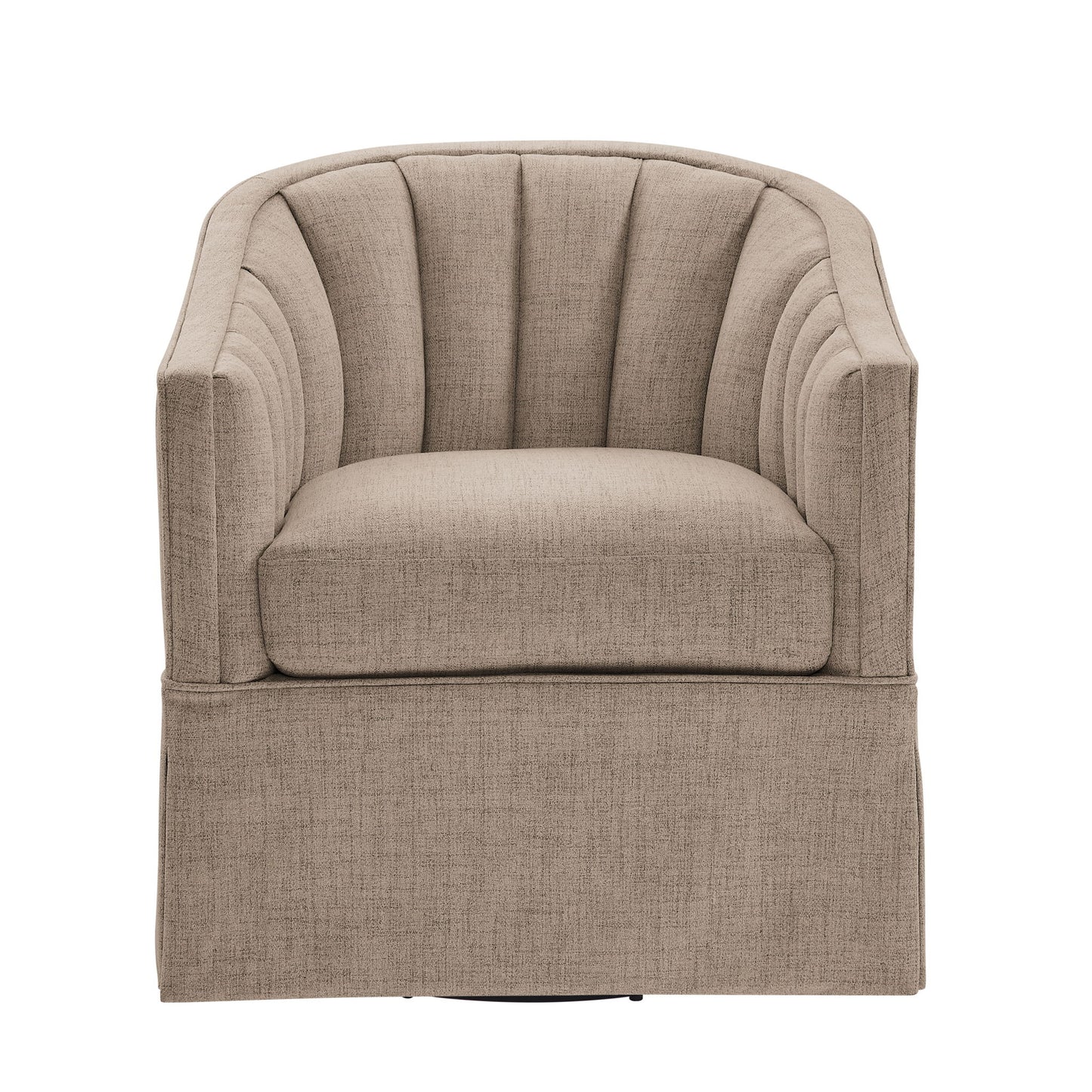 Solitude - Skirted Swivel Accent Chair With Hemp Like