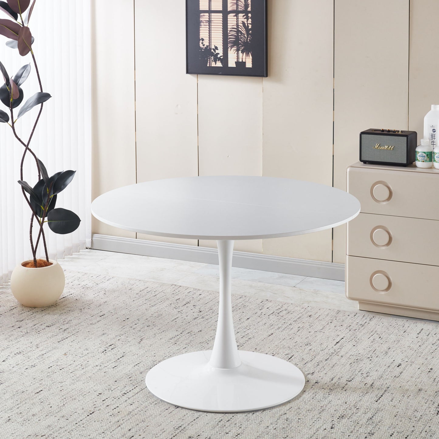 Tulip Dining Table For 4 - 6 People - White