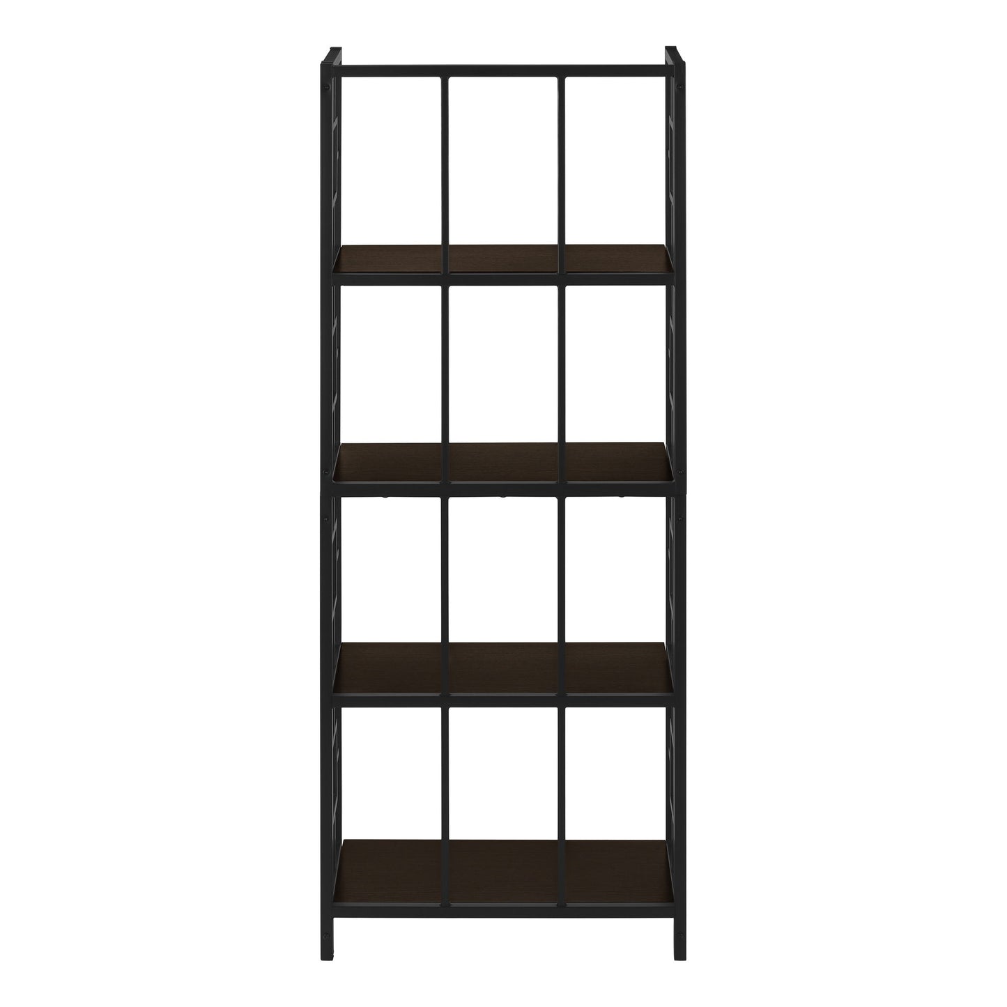 Bookshelf, Bookcase, Etagere, 4 Tier, For Office, Contemporary & Modern - Espresso