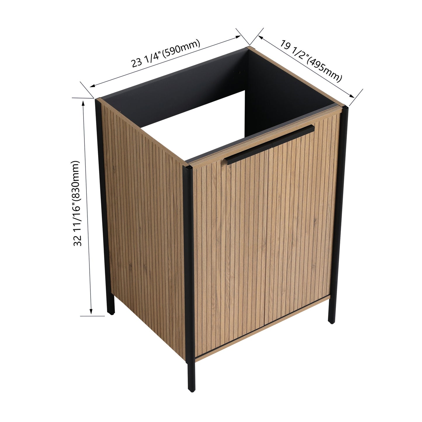 Contemporary Freestanding Bathroom Vanity With Adjustable Shelves