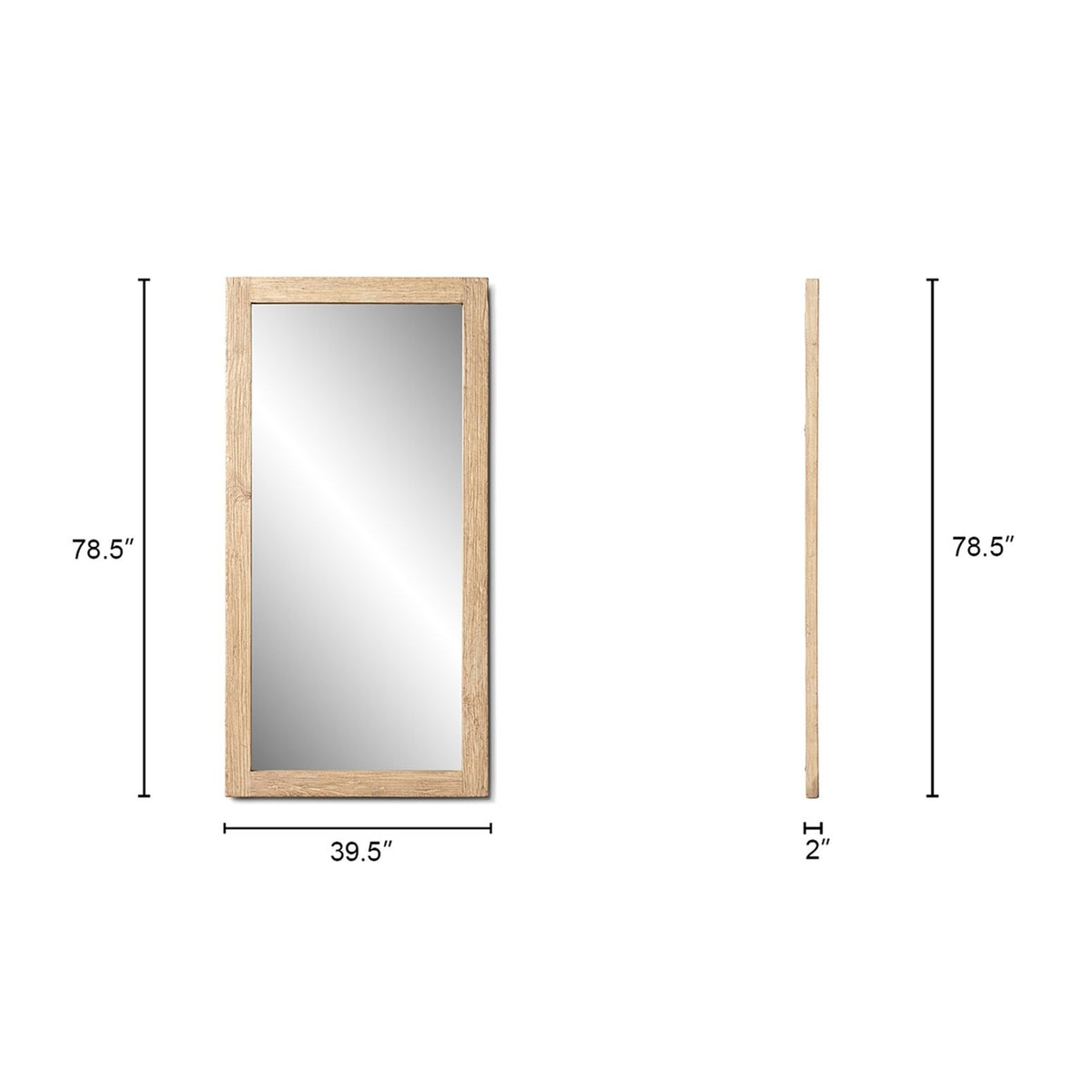 Langford - Full Length Mirror - Light Brown
