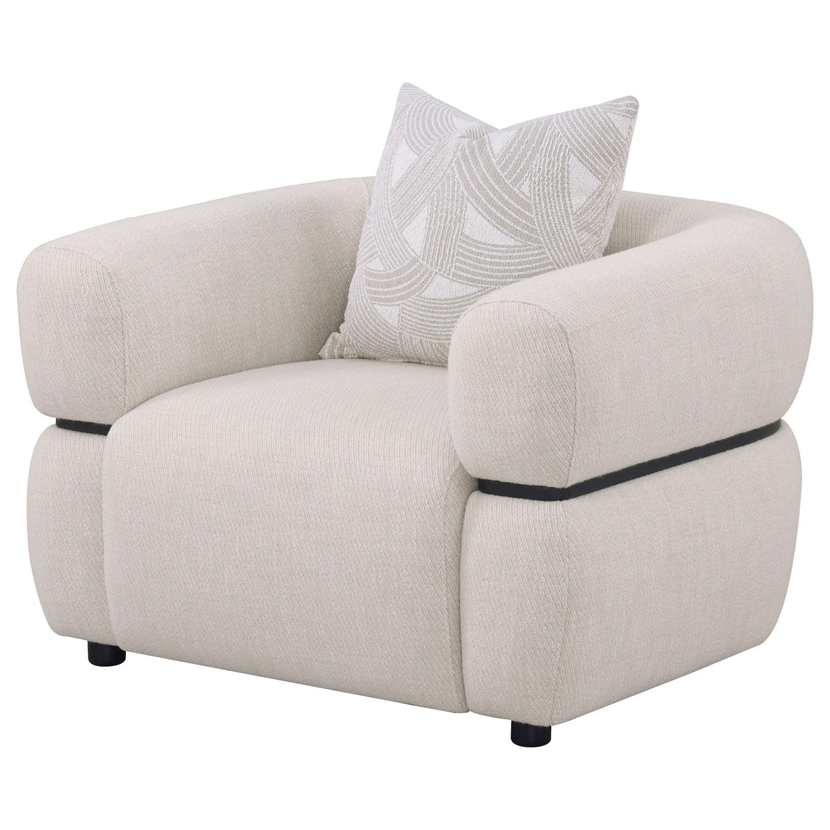 Ramsay - Round Arm Accent Chair - Beige