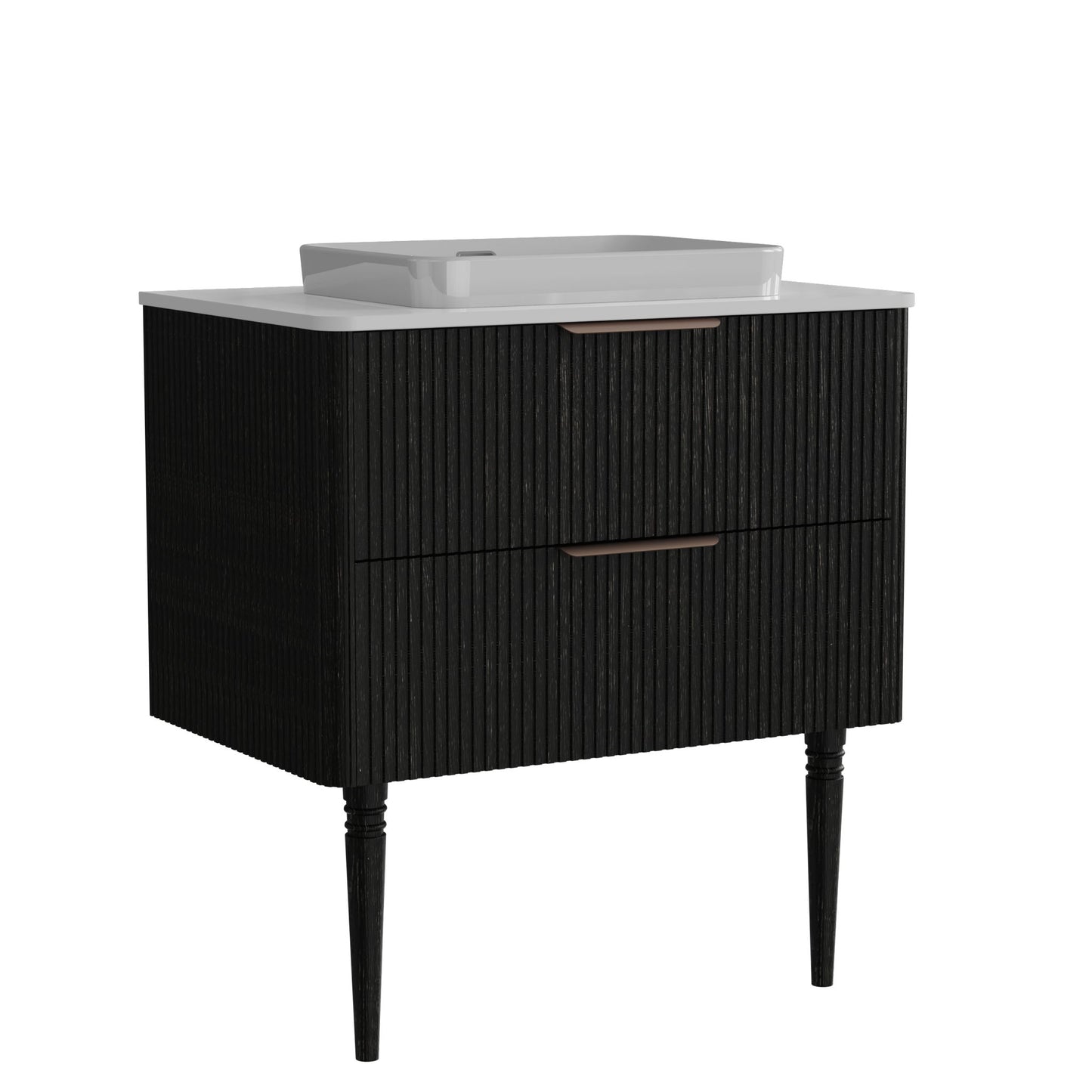Elena - Modern Bathroom Vanity With Sink With Ample Storage, 2 Soft Close Drawers
