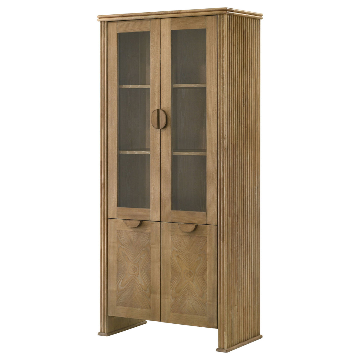 Dreydon - 4 Door Display Cabinet - Light Brown