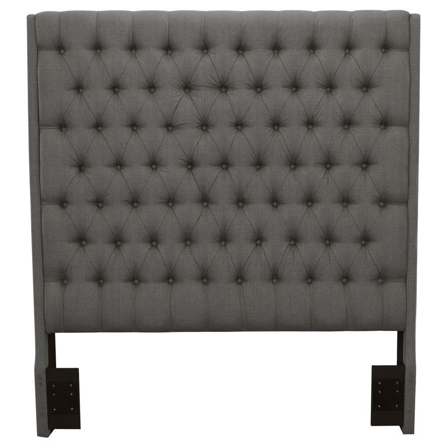 Camille - Upholstered California King Panel Headboard - Gray