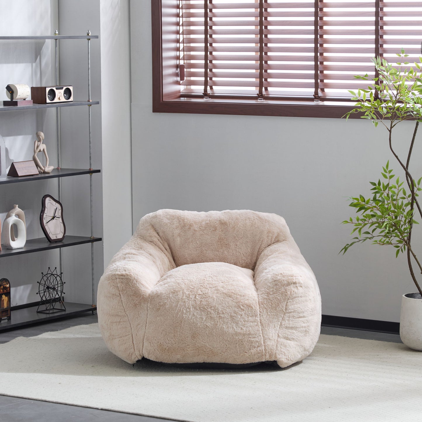 Auch - Indoor Armchair Style Bean Bag - Beige
