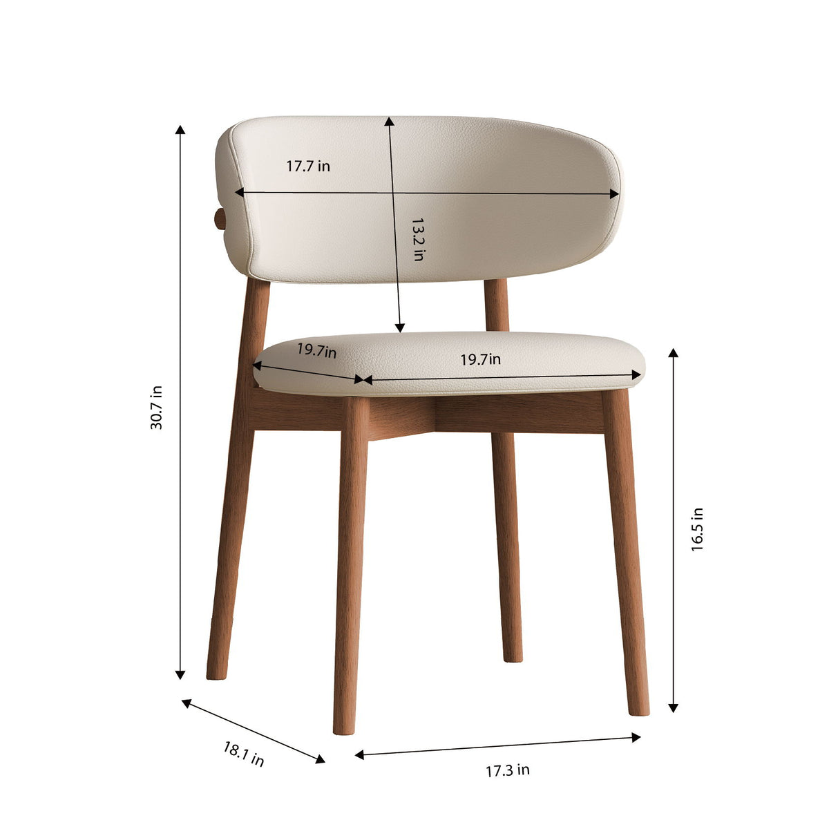 Dining Chairs For Dining Room (Set of 2) - White