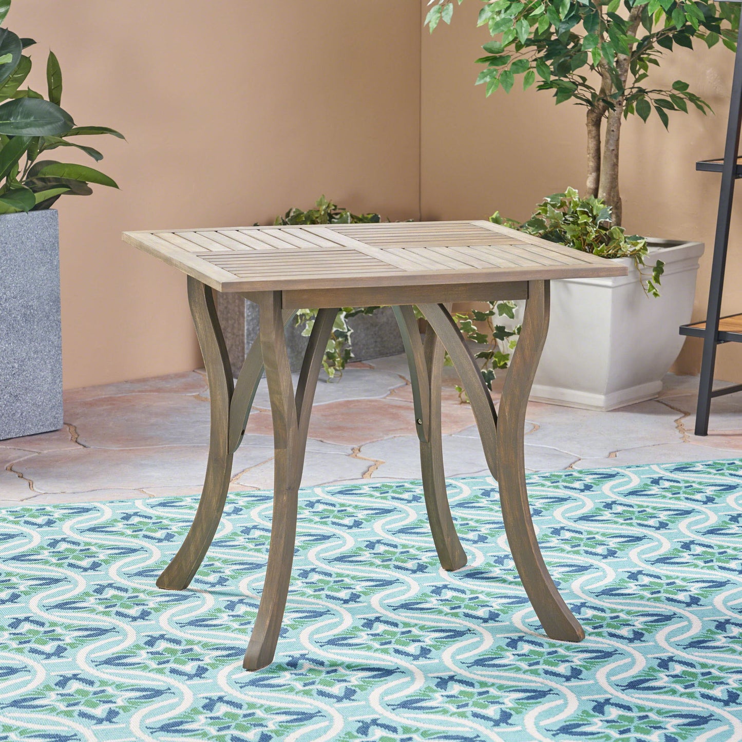 Hermosa - Stylish Outdoor Acacia Wood Table - Teak Gray