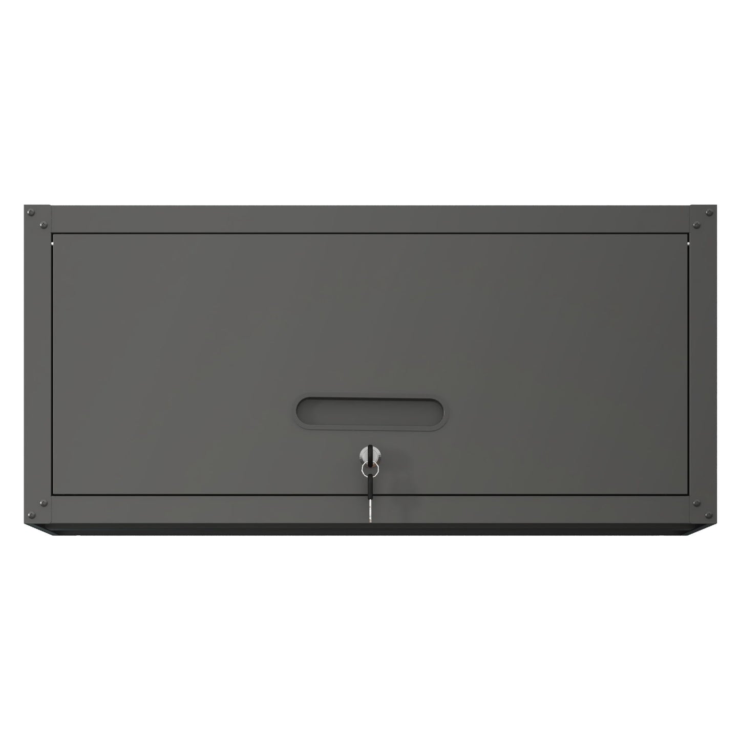 Heavy Duty, Metal Wall Mounted Tool Storage Cabinet Steel Metal Garage Storage Cabinet - Black / Gray