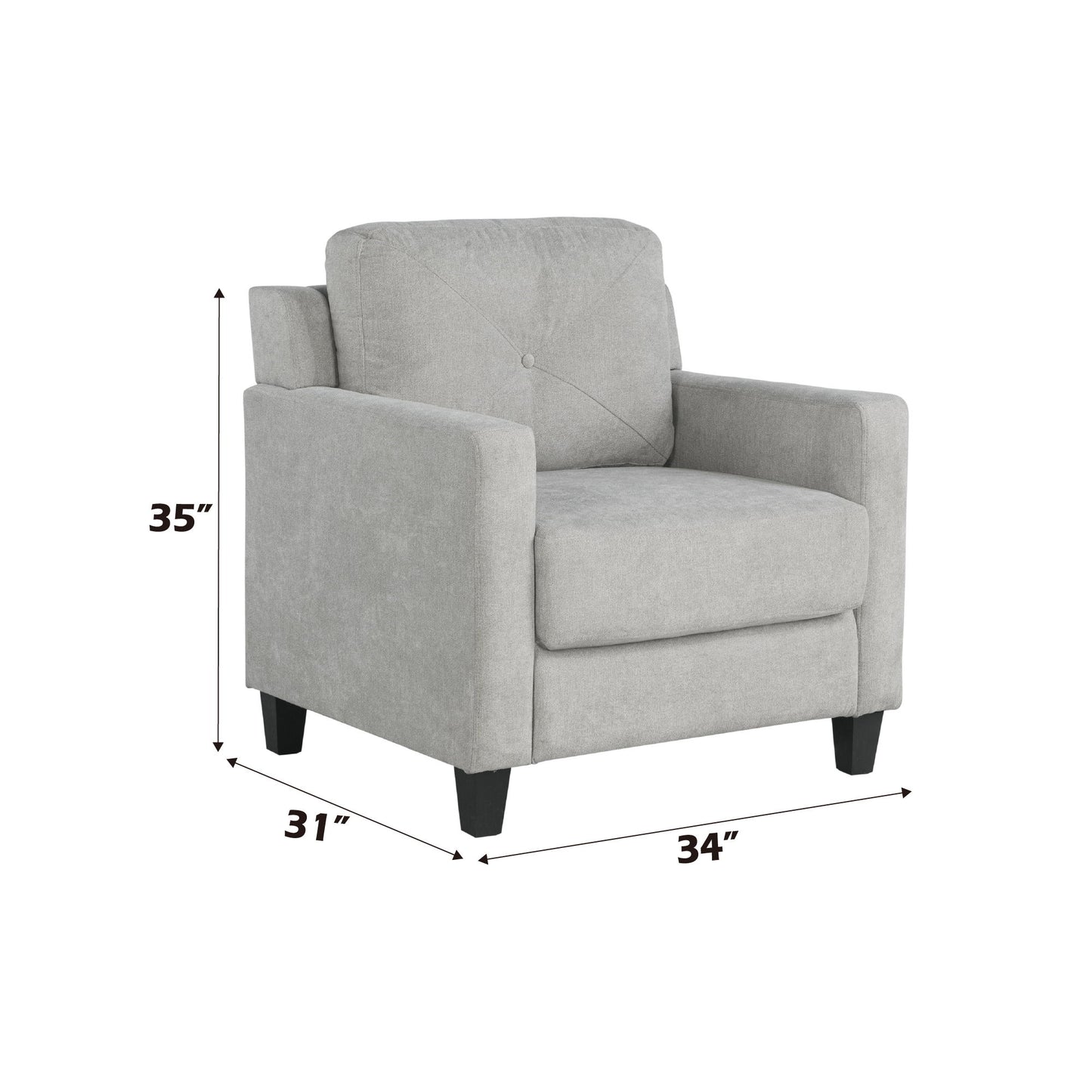 Horatio - Chenille Chair - Taupe