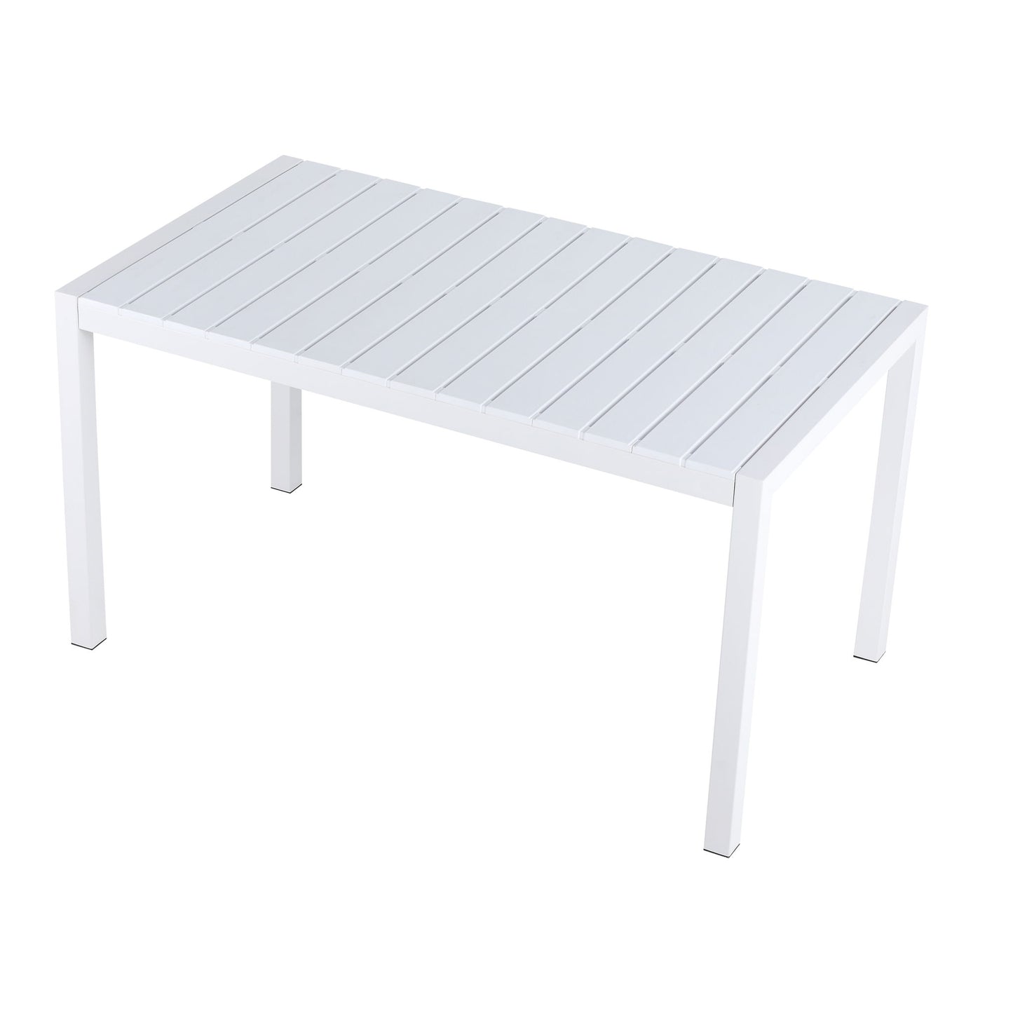 Modern Long Table, UV Resistant And Rust Proof - Snow White
