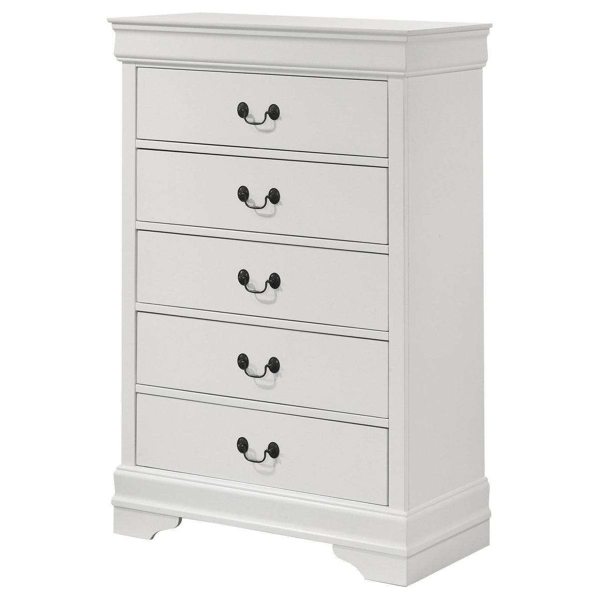 5 Drawer Bedroom Chest - White