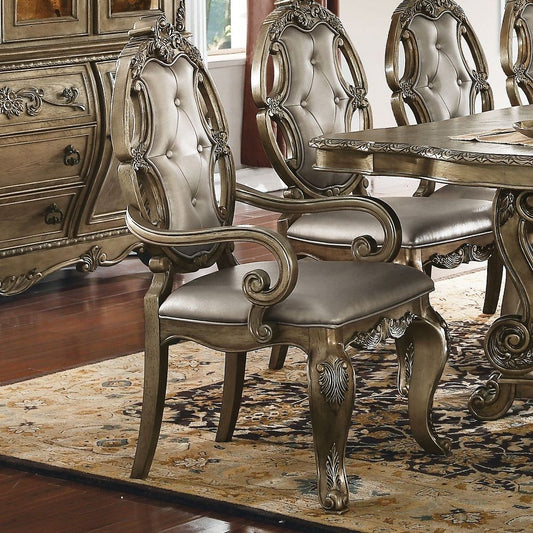 Ragenardus - Arm Chair (Set of 2) - Vintage Synthetic Leather & Vintage Oak