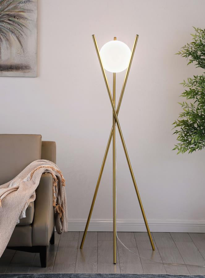 Gold floor lamp
