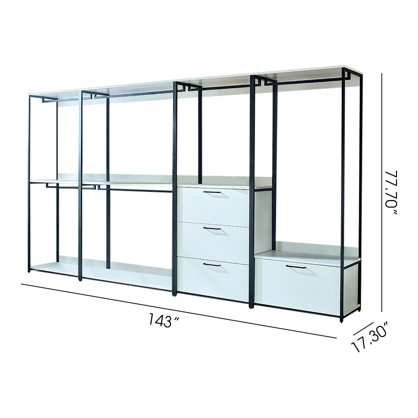 Fiona - Walk-In Closet System, Freestanding - White