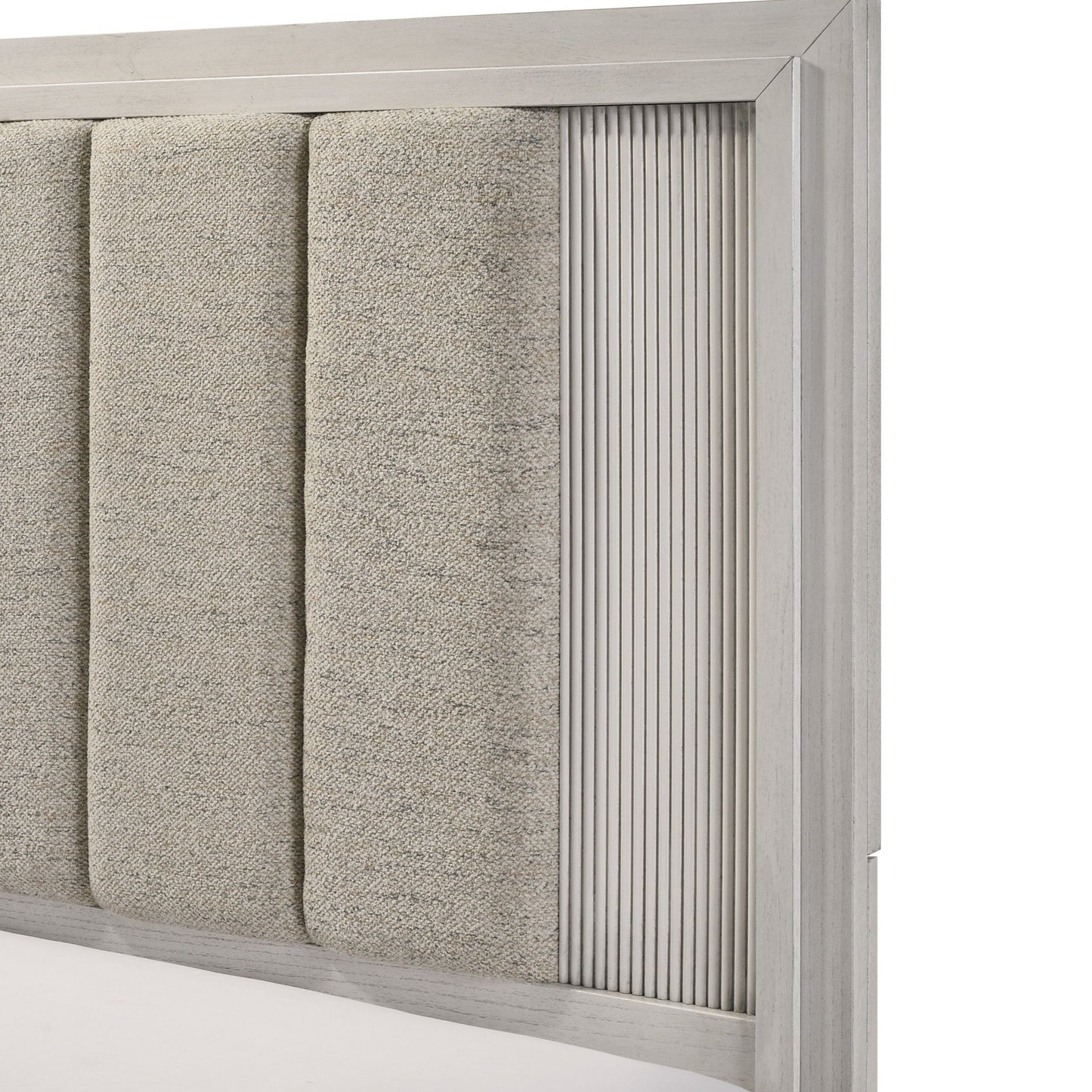 Plush Upholstered Headboard Framed Bed