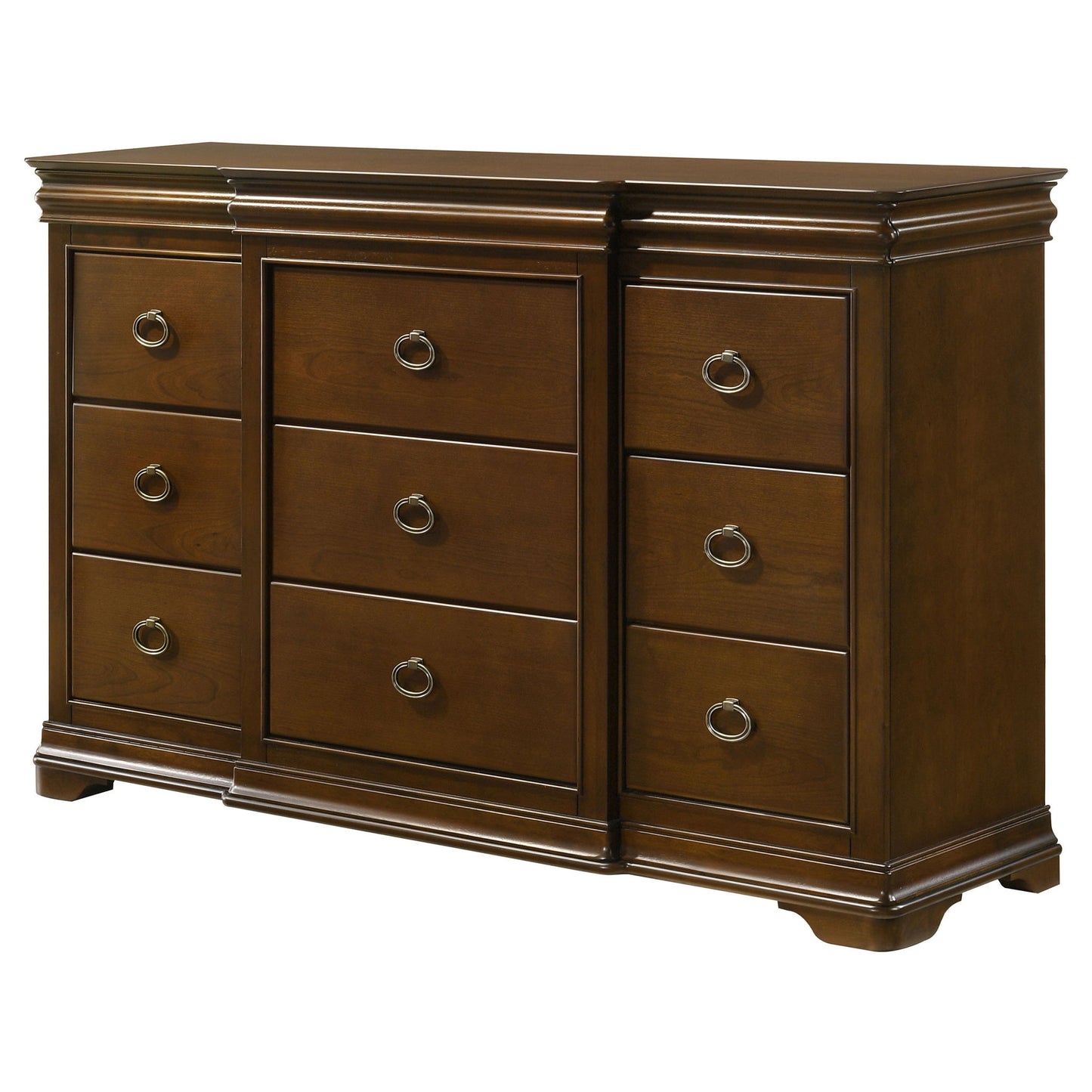 Leonide - 9 Drawer Dresser - Cherry