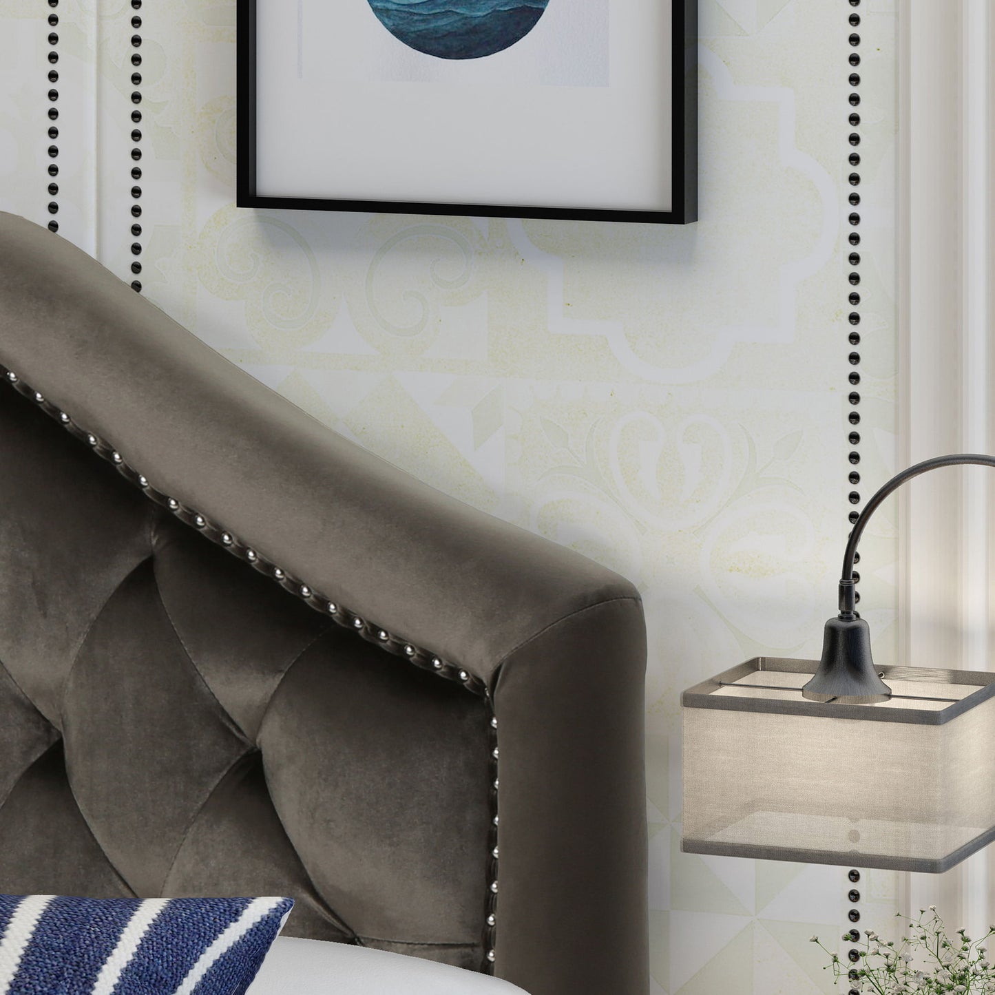 Kaarina - Contemporary Tufted Fabric Headboard