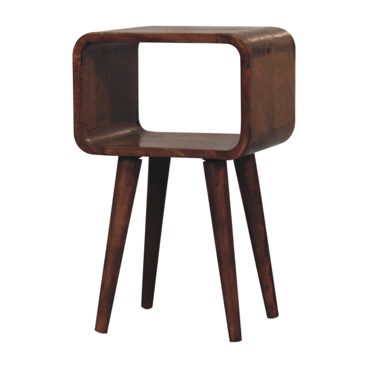 Mini Curved Open Nightstand - Caramel
