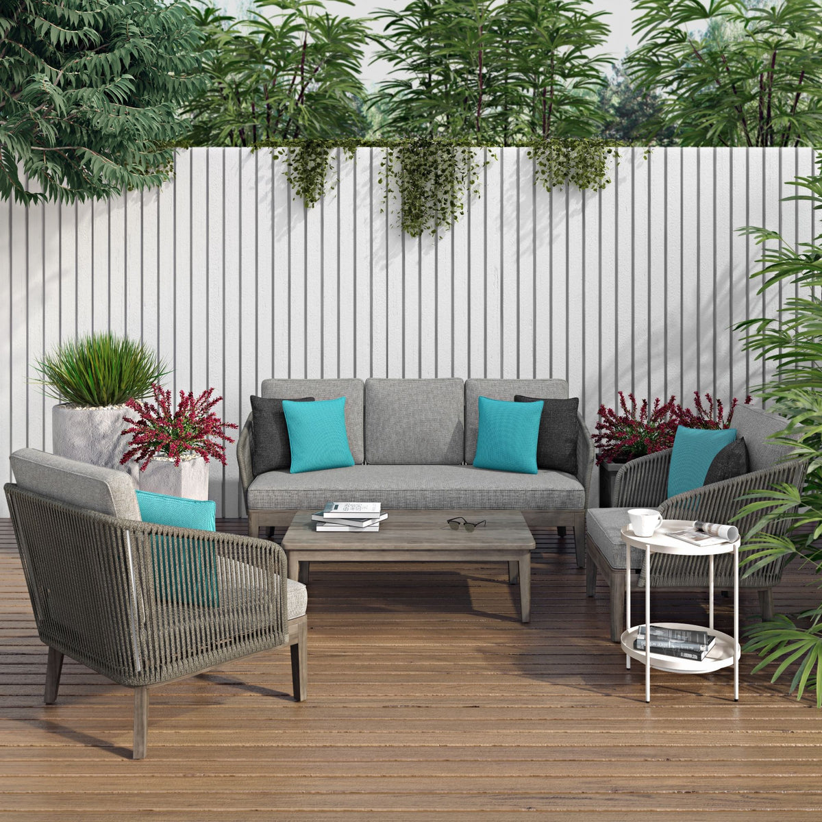 Carmel - Outdoor Conversation Chair - Gray