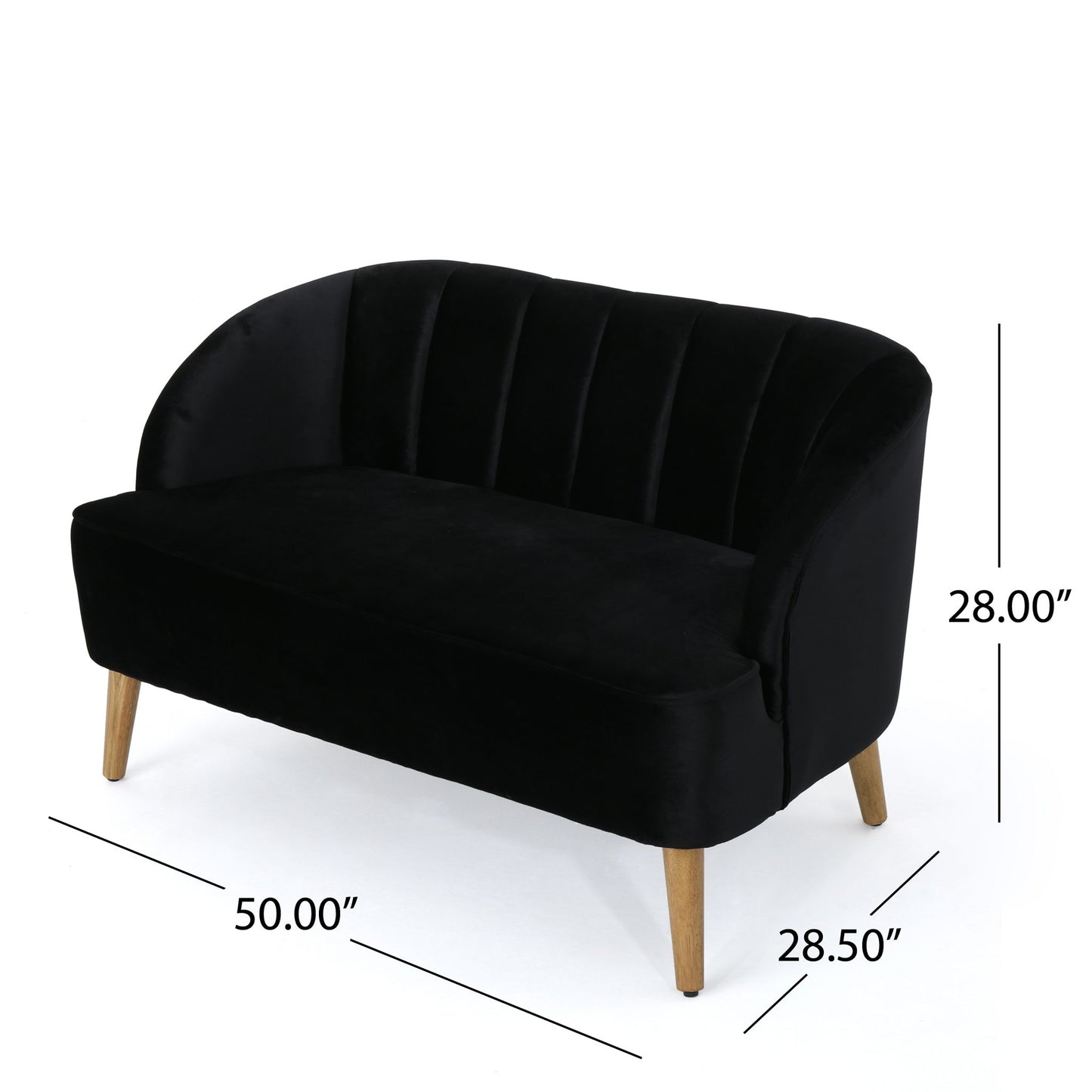 Modern Classic Shell Backed Loveseat