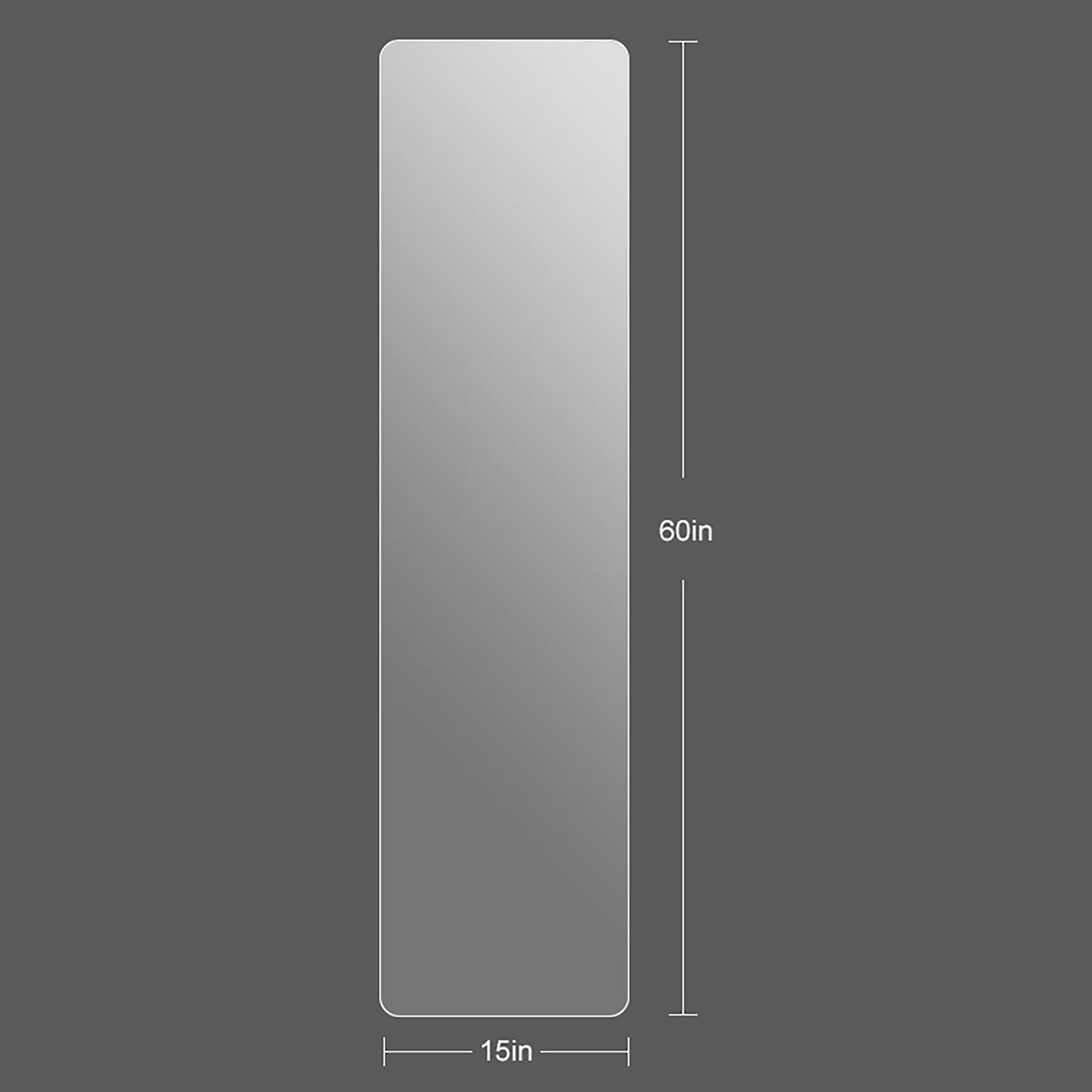Modern Frameless Full Body Mirror With Explosion Proof Glass - Clear