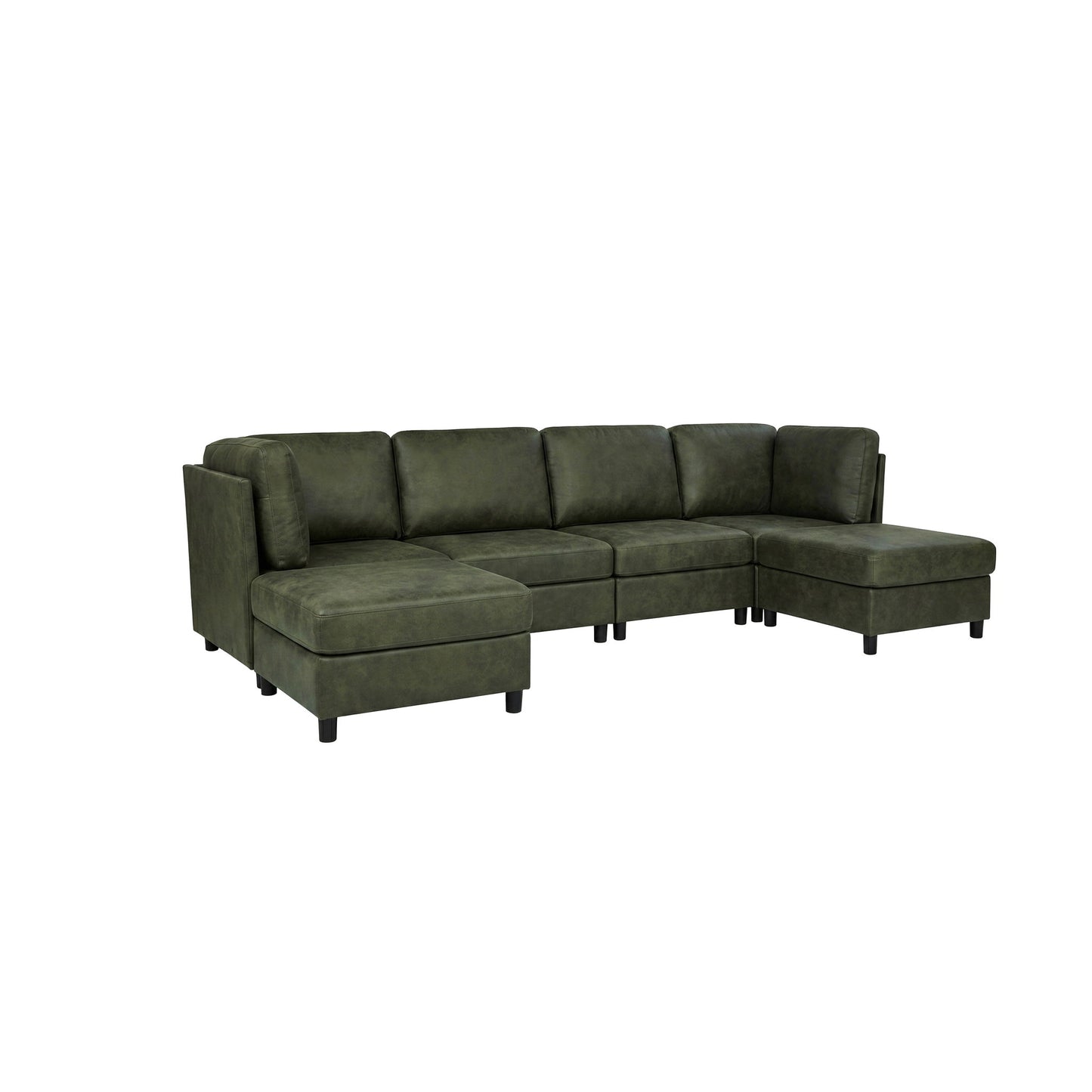 Upholstered Modular Sectional With Custom Configuration And Removable Cushions