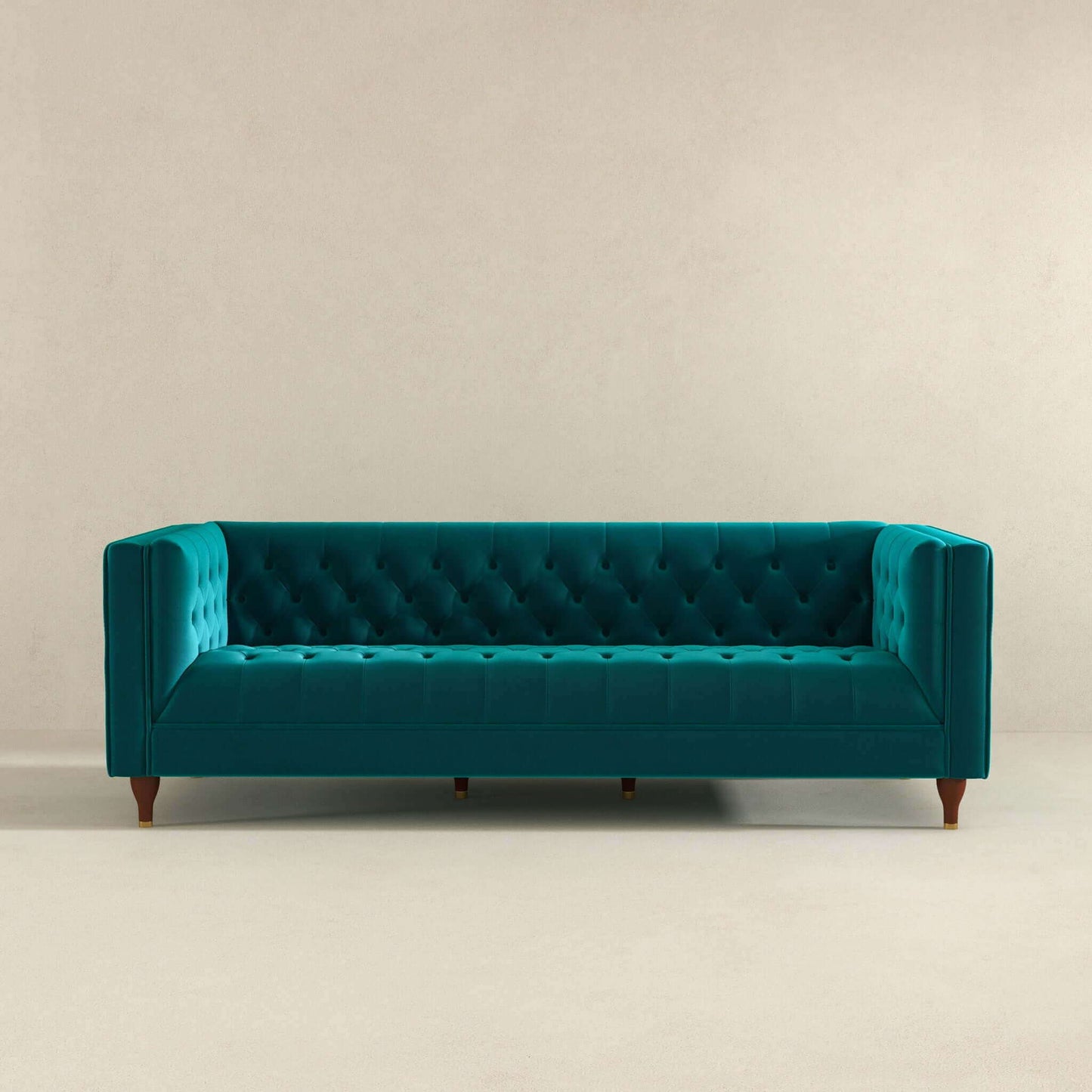 Evelyn - Mid-Century Modern Leather Luxury Chesterfield Sofa