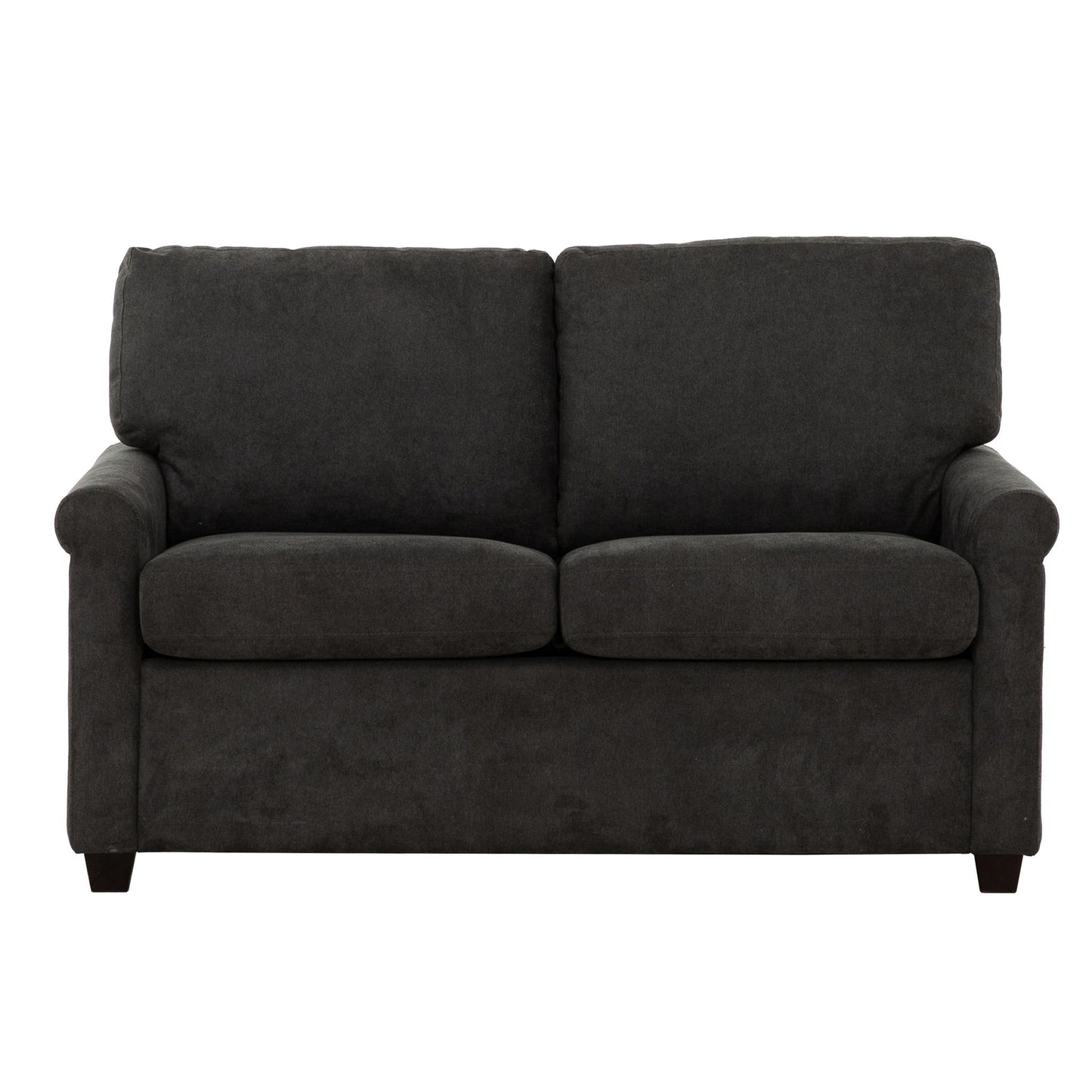 Convertible Twin Sleeper Sofa With USB Ports, 2 Seater Upholstered Loveseat - Dark Gray