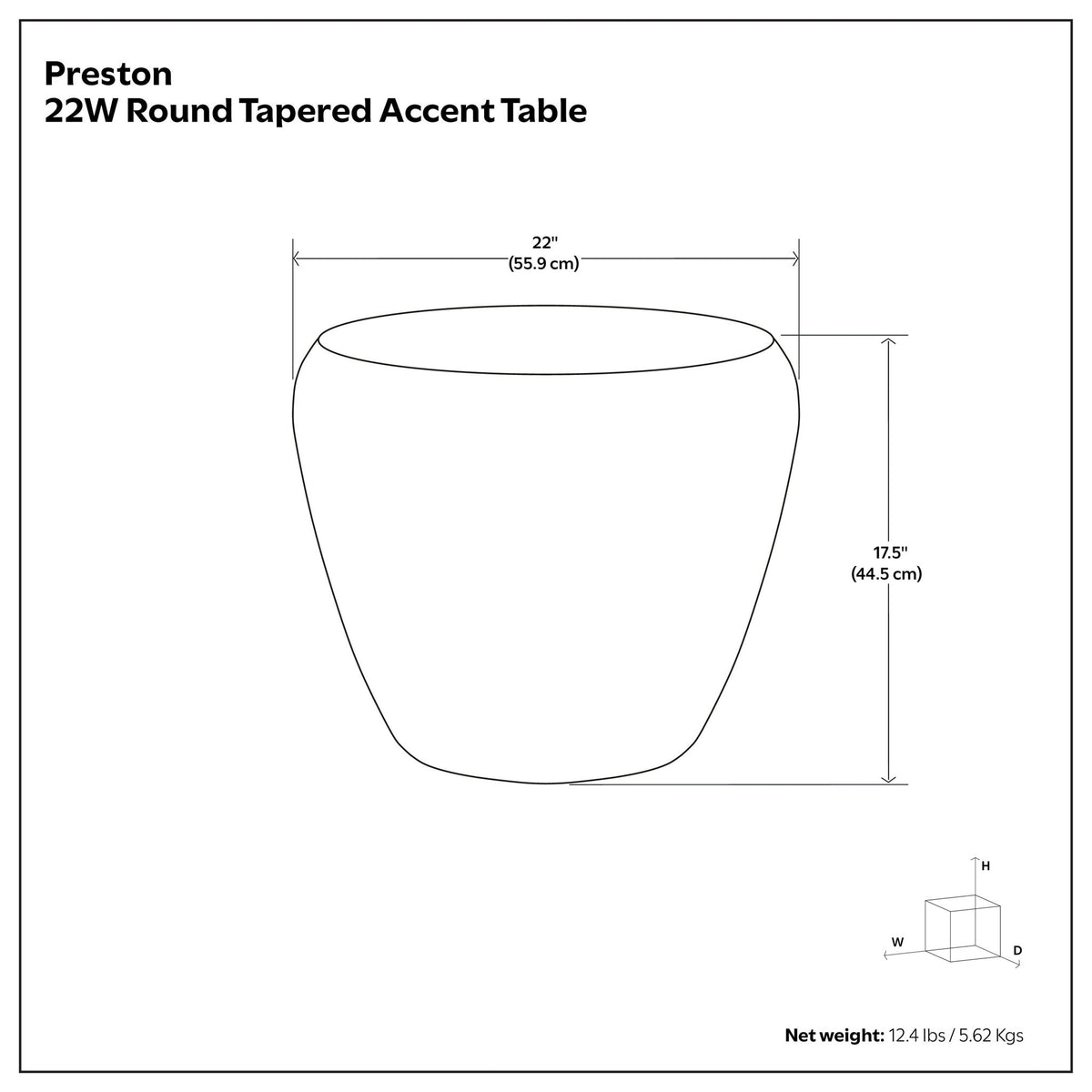 Preston - Metal Side Table - Silver