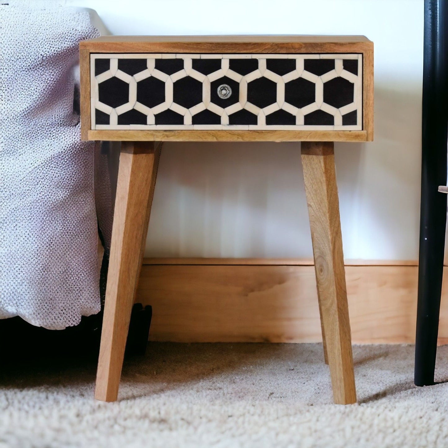 Inlay Bone Inlay Drawer Nightstand