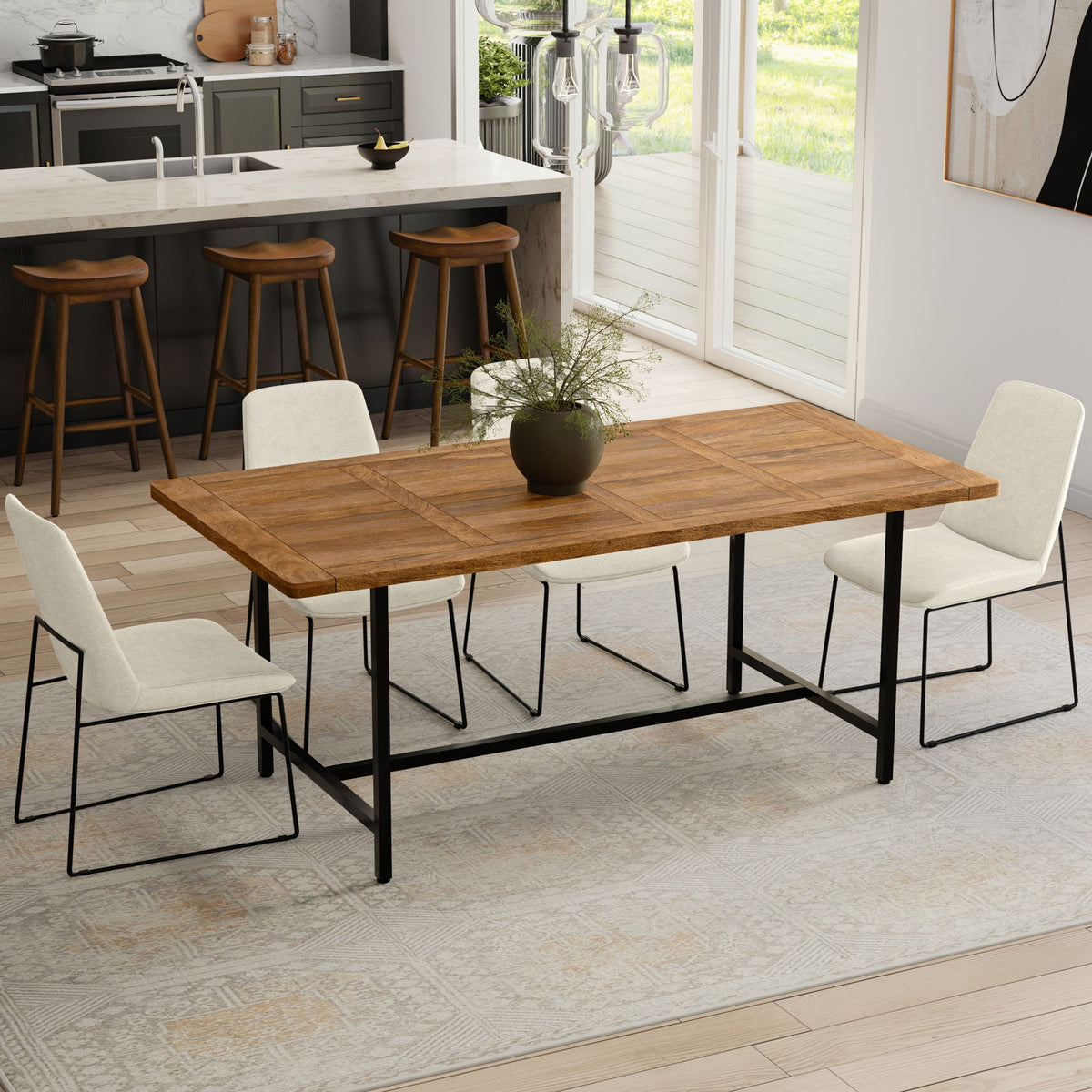 Campbell - Dining Table - Burnt Wax
