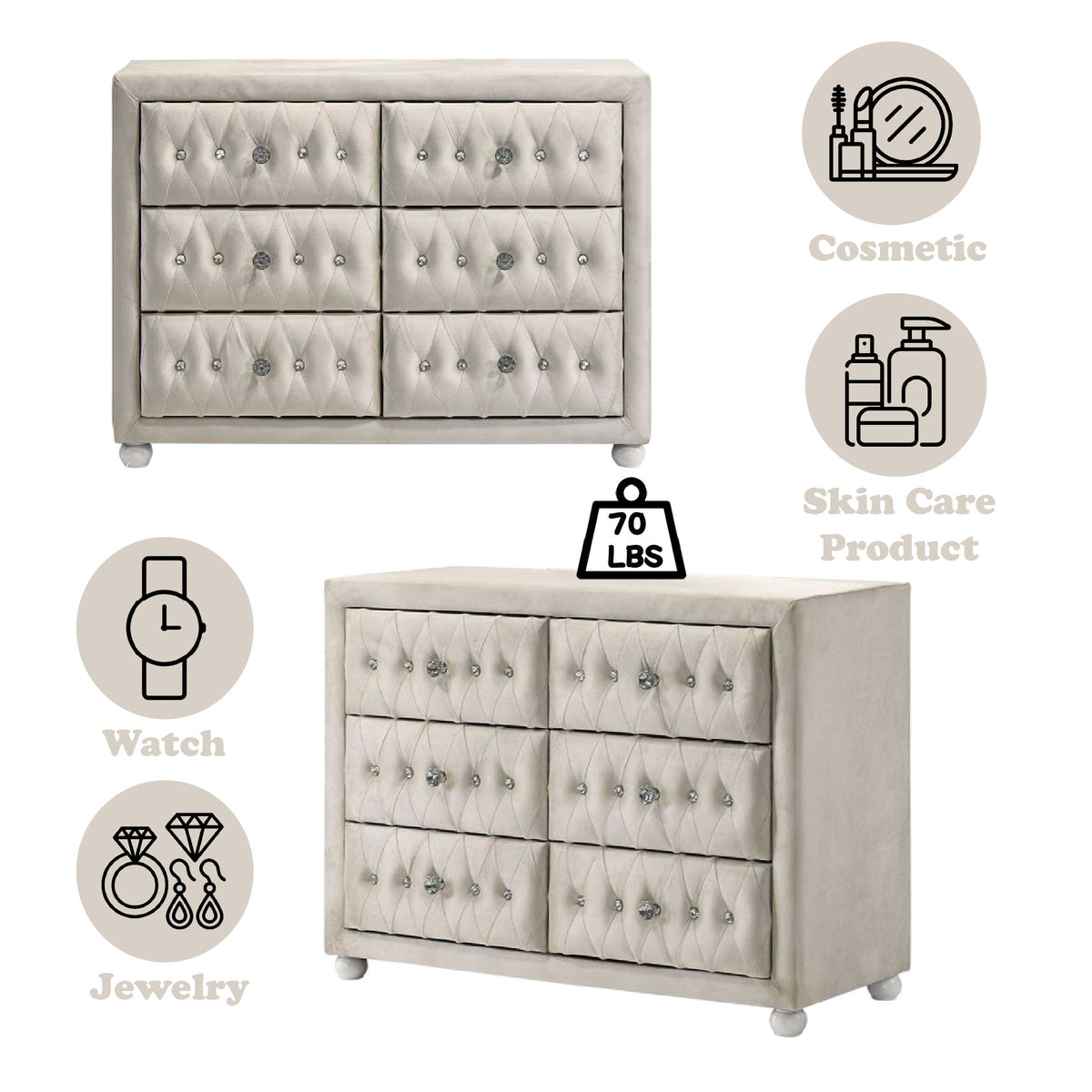 Reggie - Dresser - Beige