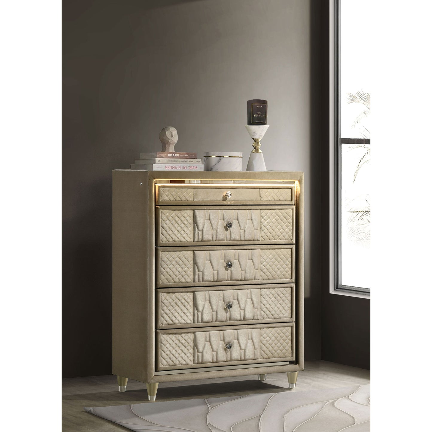 Mika - 5 Drawer LED Chest
