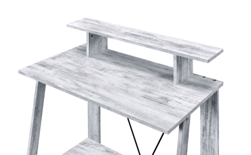Nypho - Writing Desk - Antique White & Black