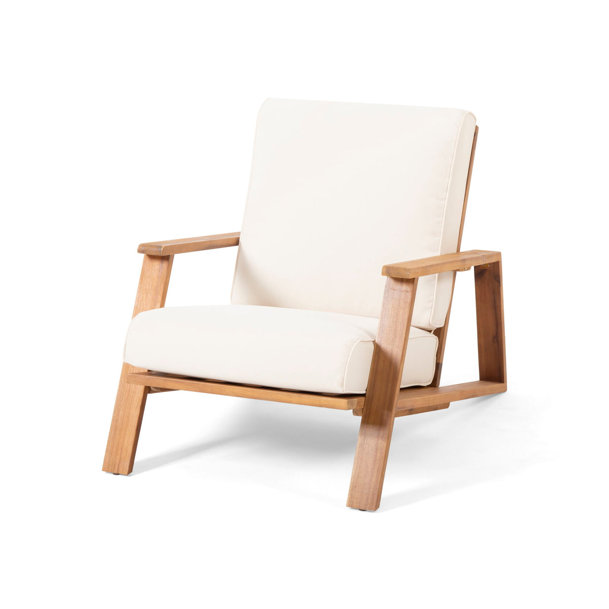 Outdoor Club Chair, Patio Lounge Chair With Removable Cushion