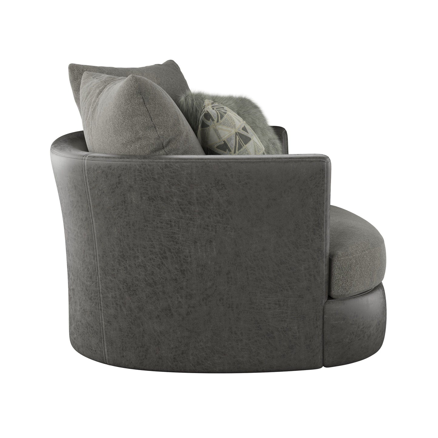 Swivel Accent Chair - Gray - Wood