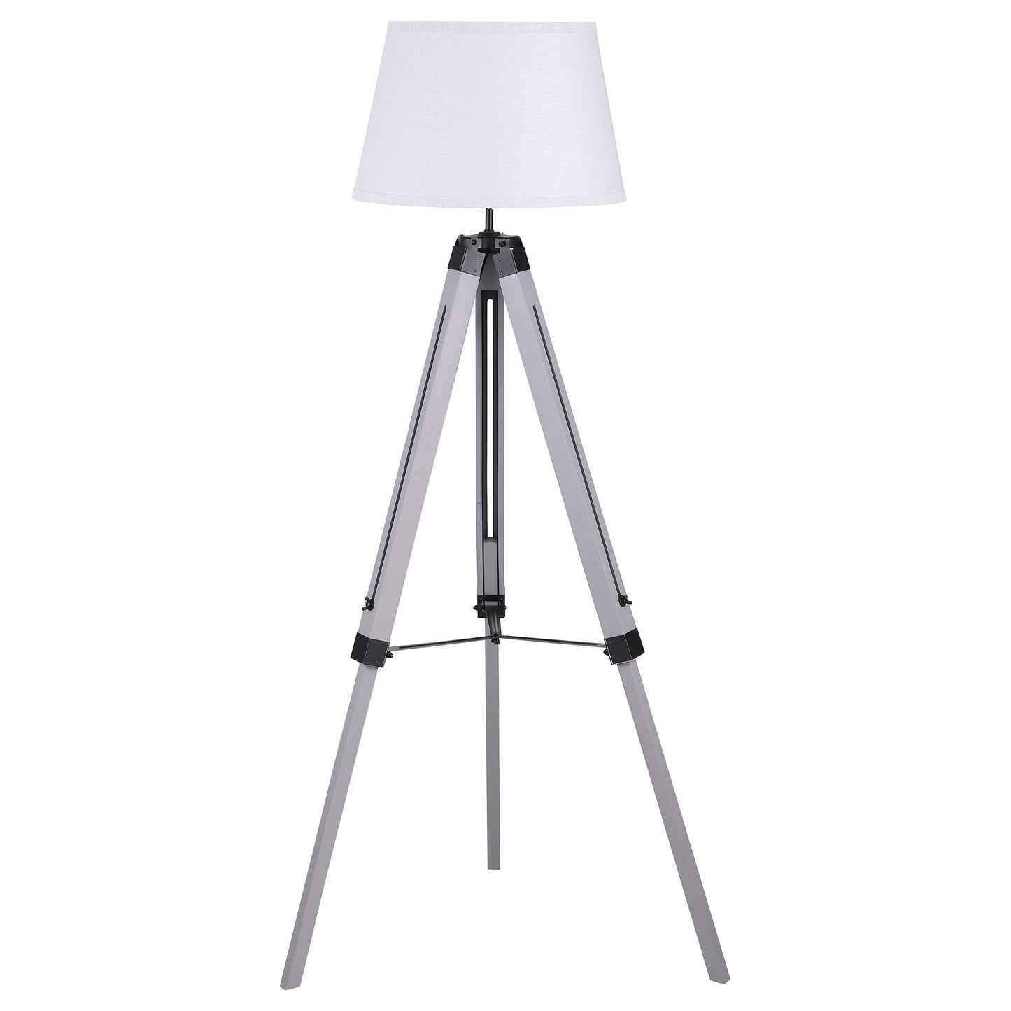 Hannah - Floor Lamp With Tripod Base - Gray