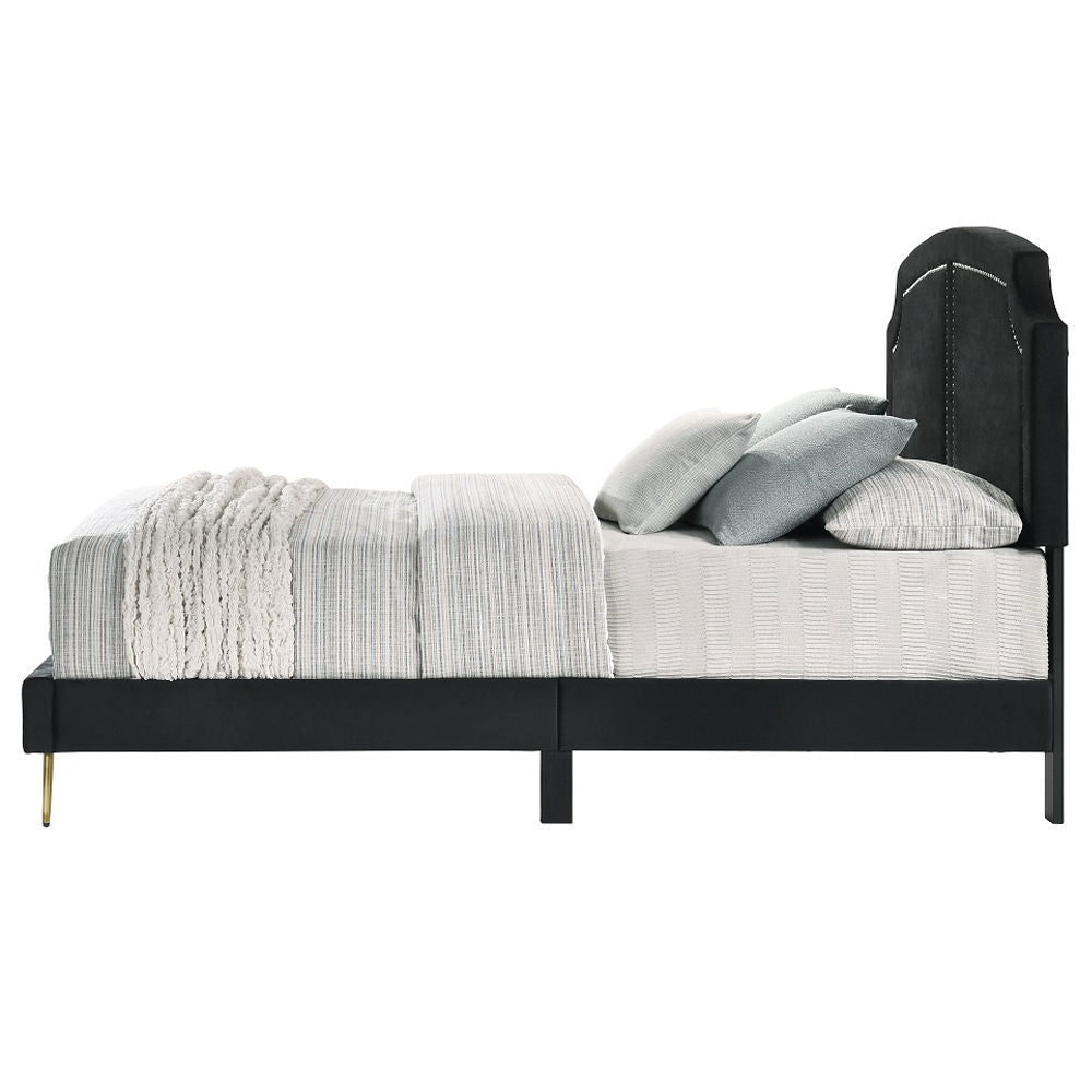 Zeena - Full Bed - Black Velvet