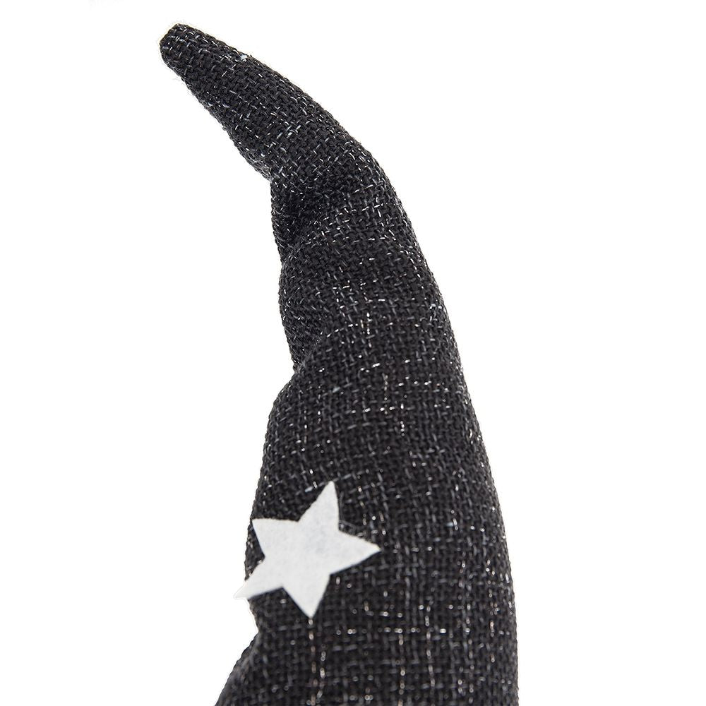 Standing Gnome With Banner & Spring Body, For Halloween Decor - Black / Orange / White