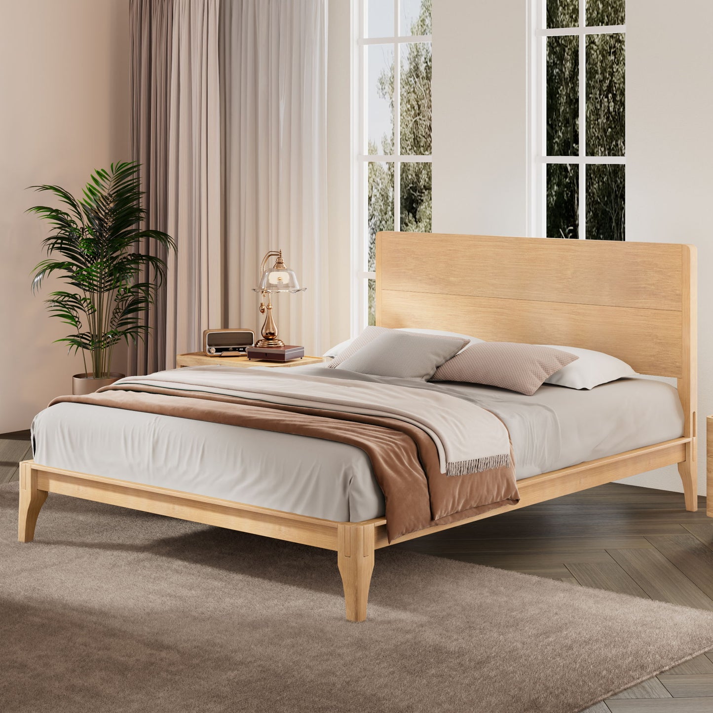 Platform Bed With Metal Support