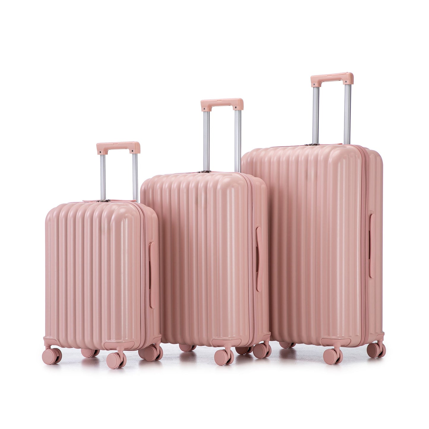 20" / 24" / 28" 3 Pieces / Set Spinner Wheel Luggage, Carry On Suitcase, With Cup Holder & USB Port & Phone Holder