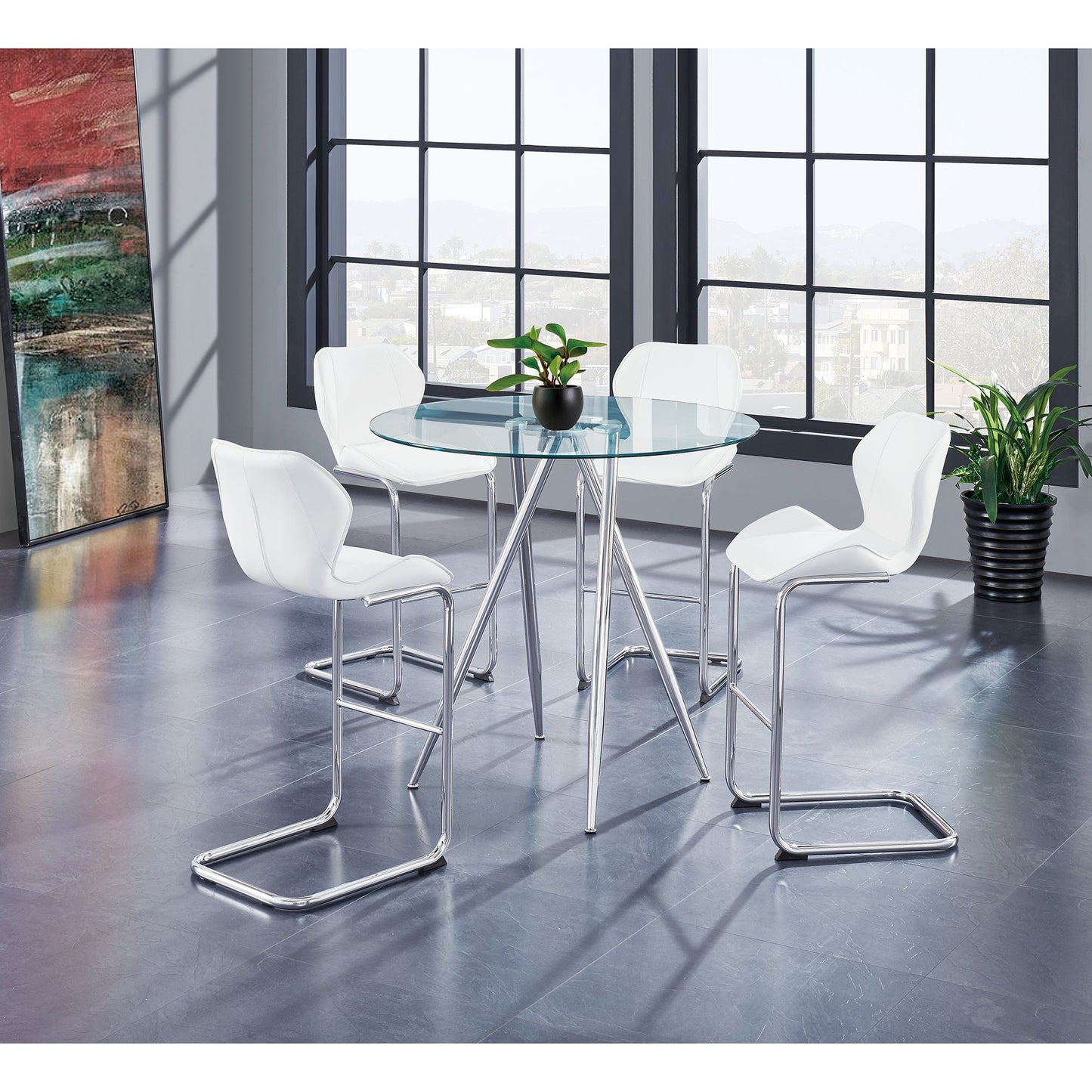 Charlotte - 4 Piece Bar Stool Set With Bucket Seats