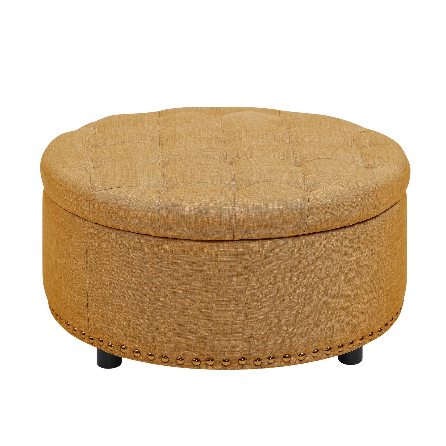 Tufted Storage Ottoman With Upholstery