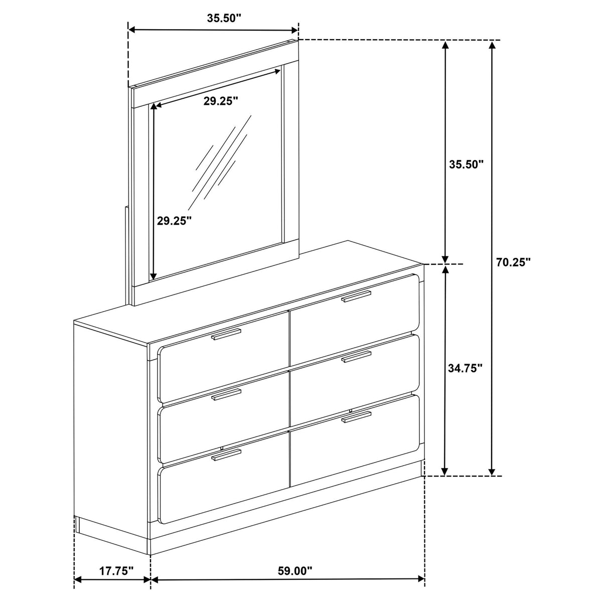 Napa - Dresser With Mirror