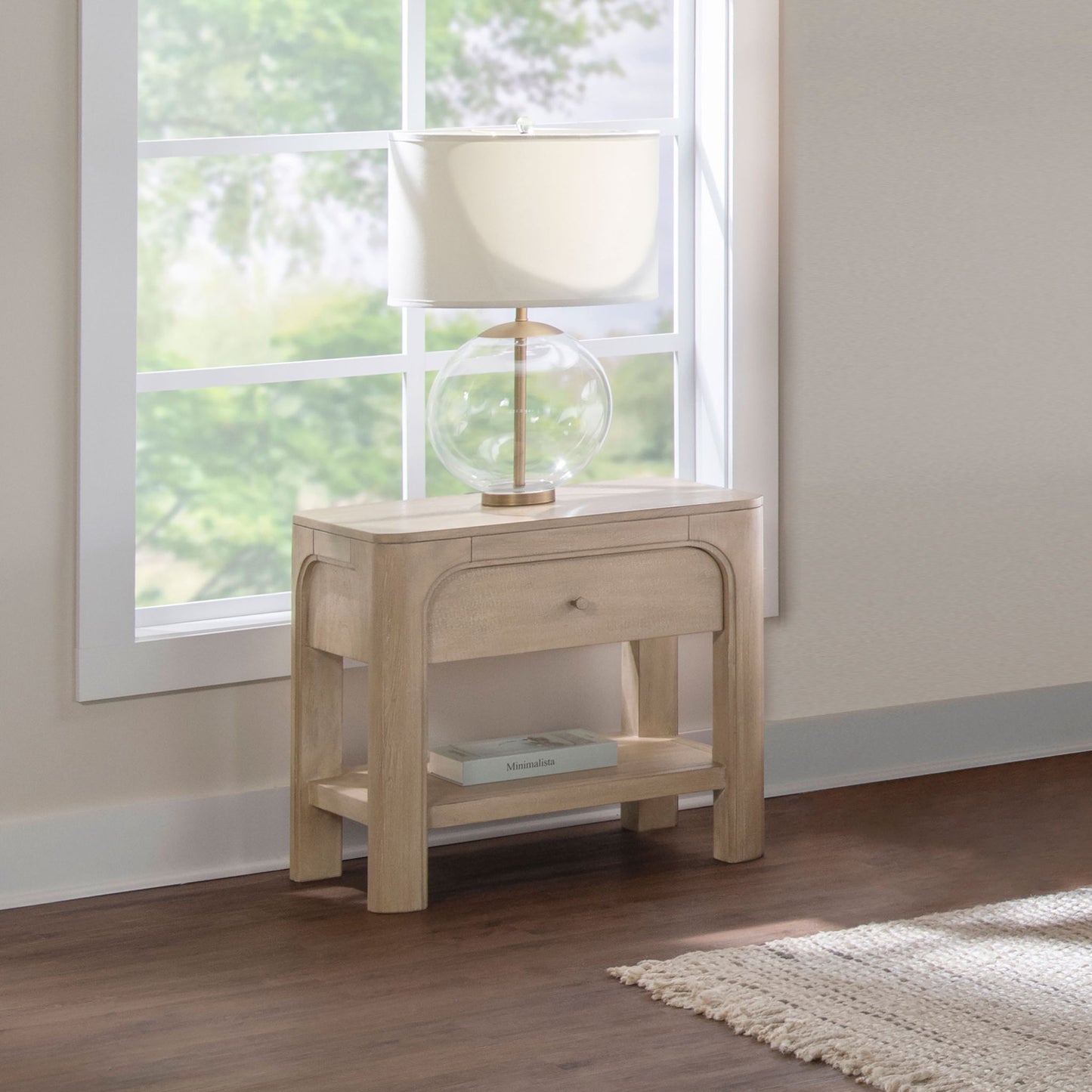 Flores - 1 Drawer Nightstand With Dual USB Ports - Mango Color