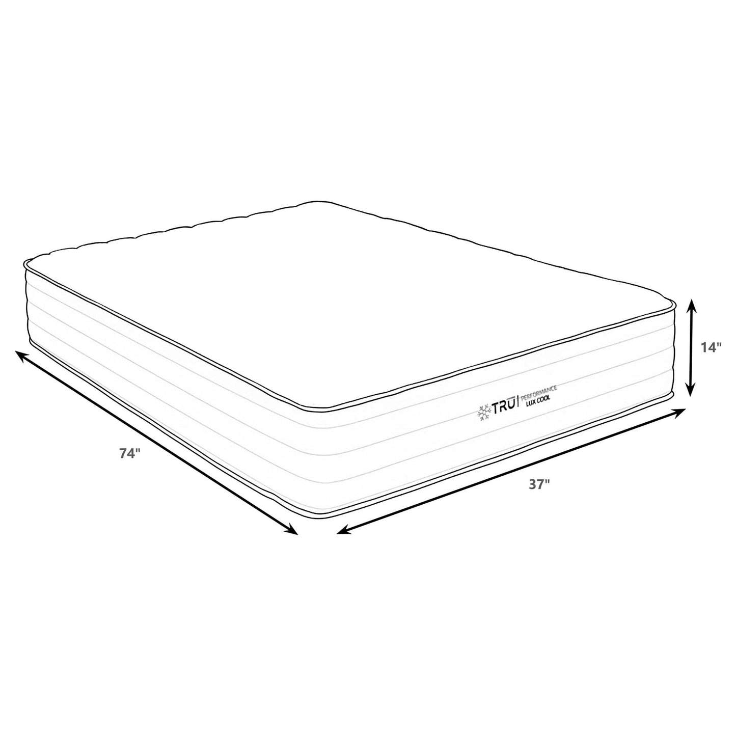 Starrett Black - 14" Euro Top Hybrid Mattress With Copper Gel And Silver Infused Foam - Sleek Black - Twin - Black