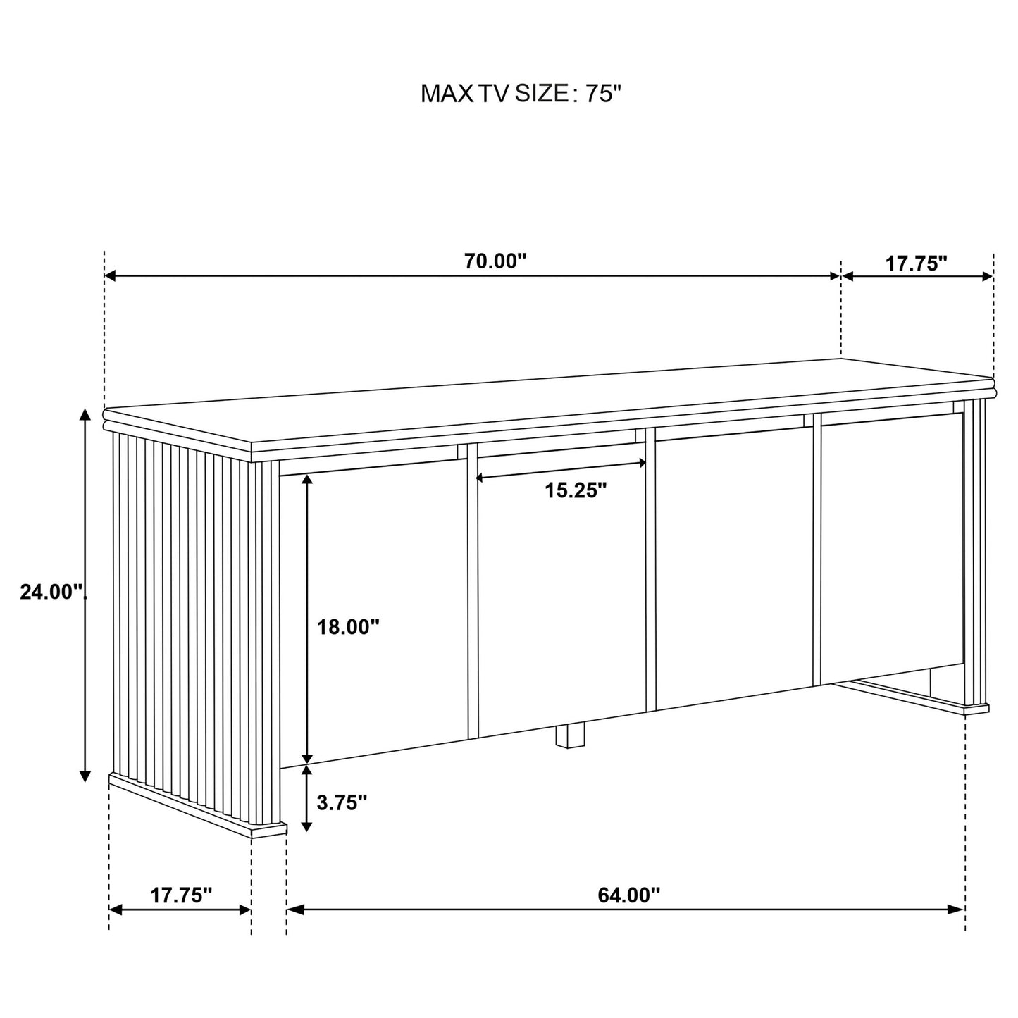Dreydon - 4 Door TV Stand With Adjustable Shelves And Cable Management - Light Brown