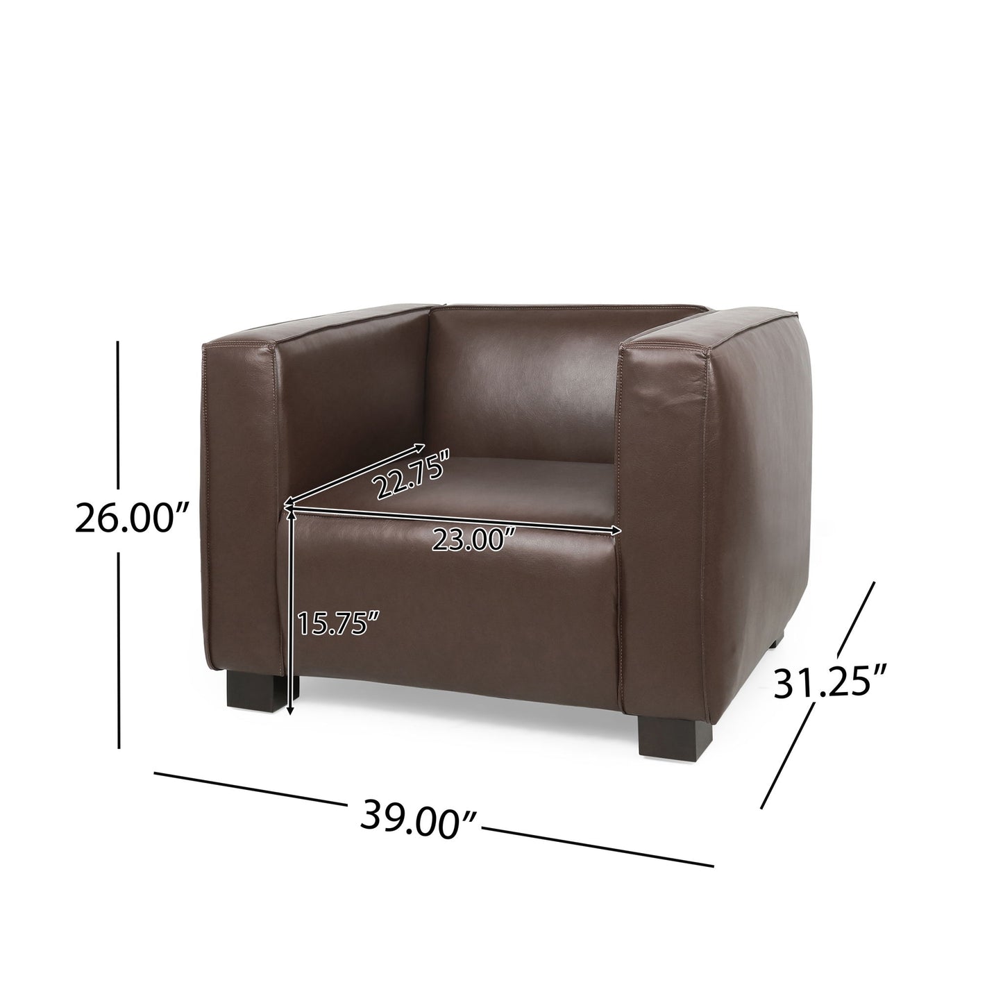 Vortexia - Club Chair With Tuxedo Design